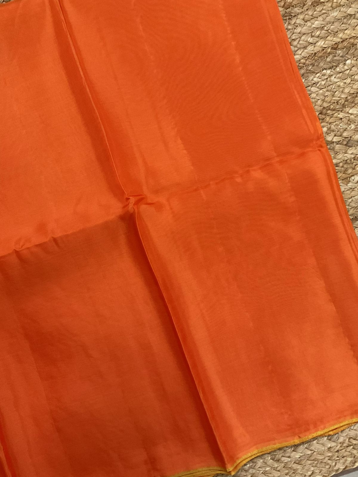 Soft Dola Silk Banarasi Weaved Suit - Orange