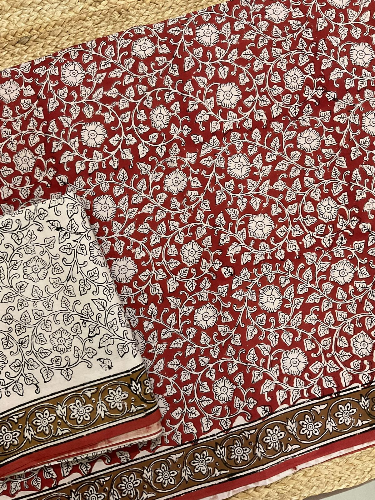 Pure Mul Cotton Printed Suit - Maroon