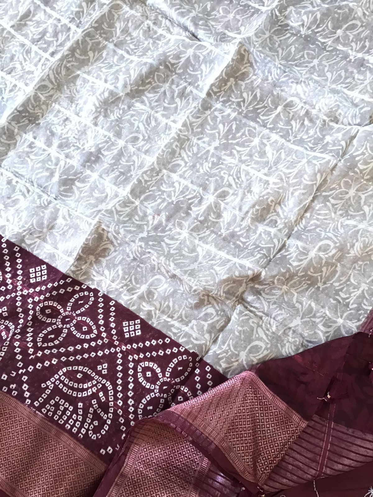 Soft Muslin Silk Printed Embroidered Suit - Maroon