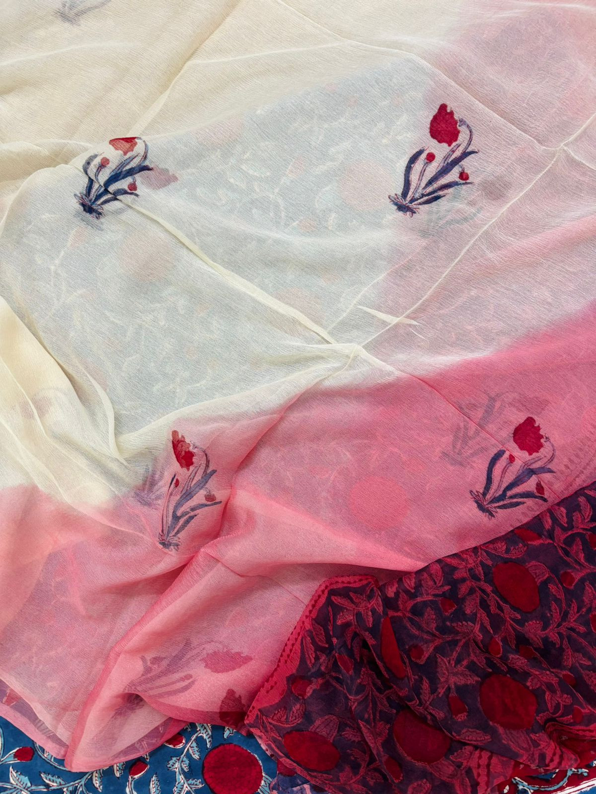 Pure Mul Cotton Printed Suit - Blue