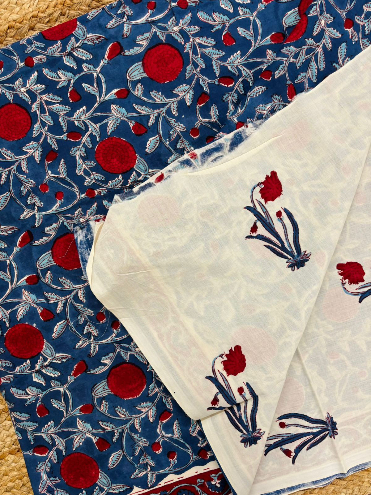 Pure Mul Cotton Printed Suit - Blue