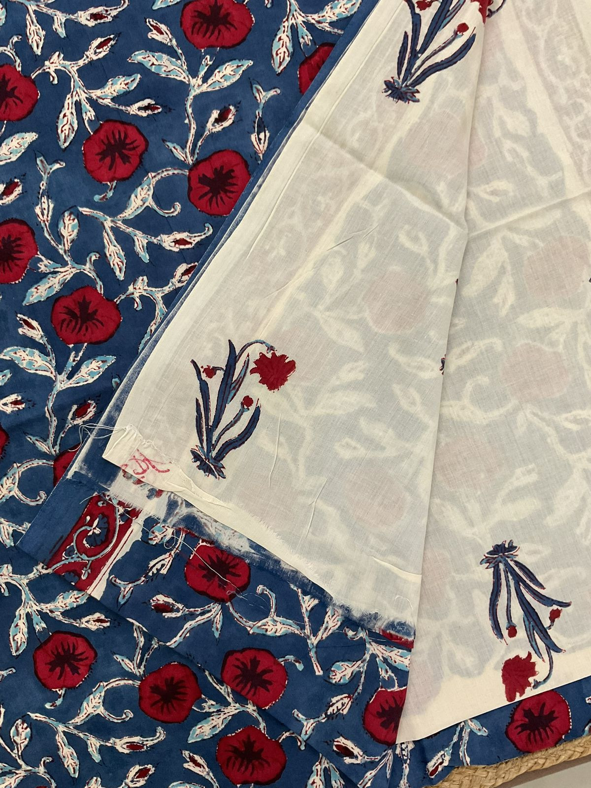 Pure Mul Cotton Printed Suit - Blue