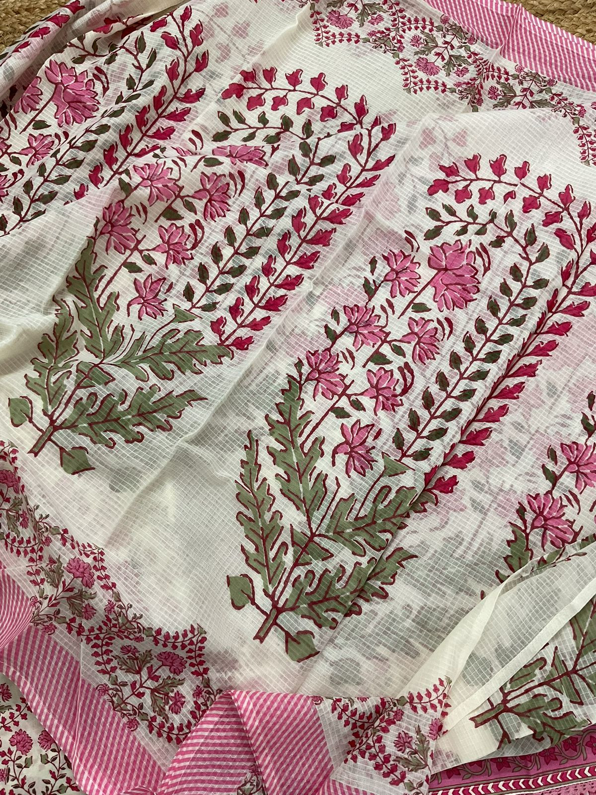 Pure Cotton Printed Embroidered Suit - Pink