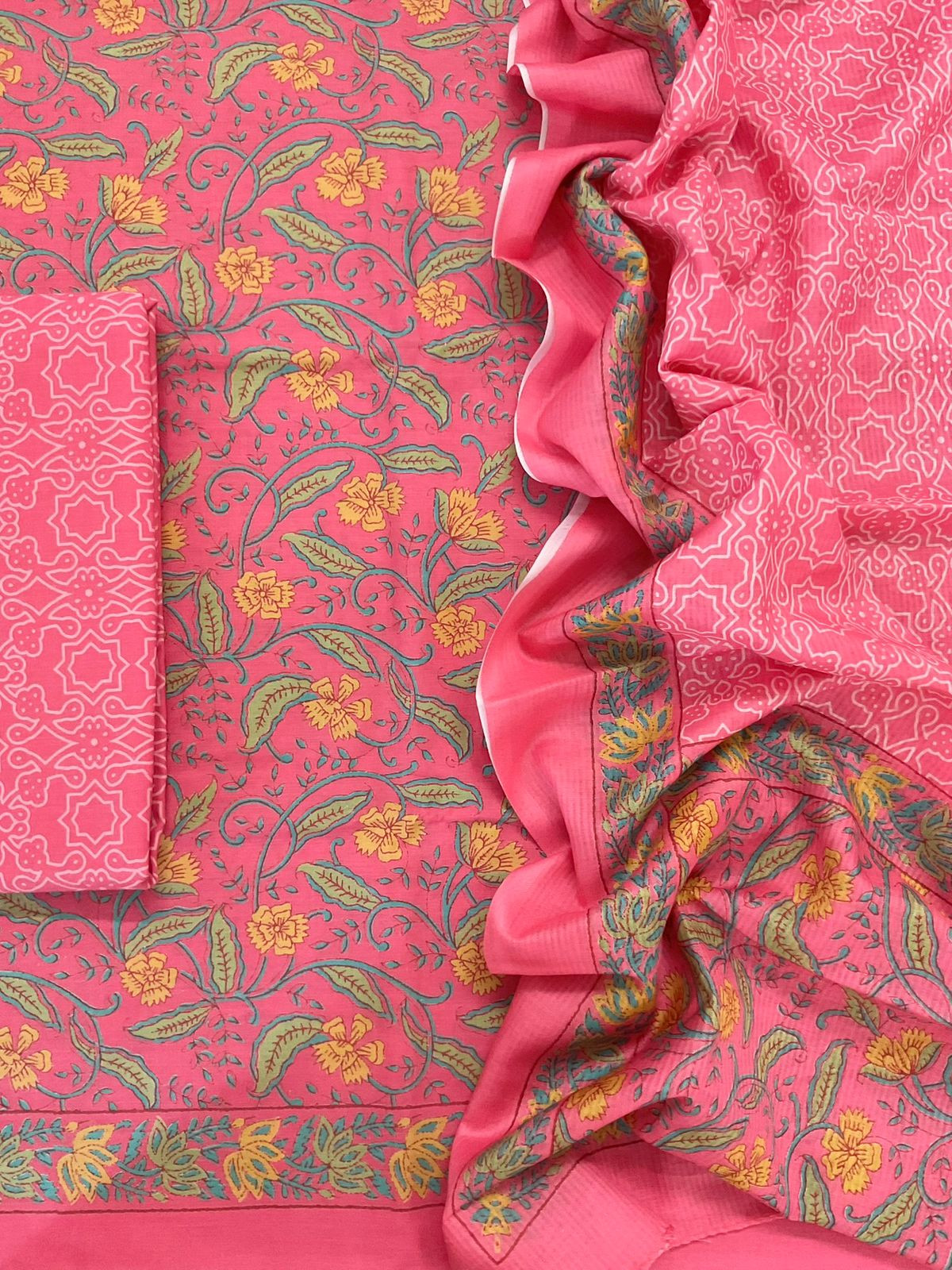 Pure Jaam Cotton Printed Suit - Pink