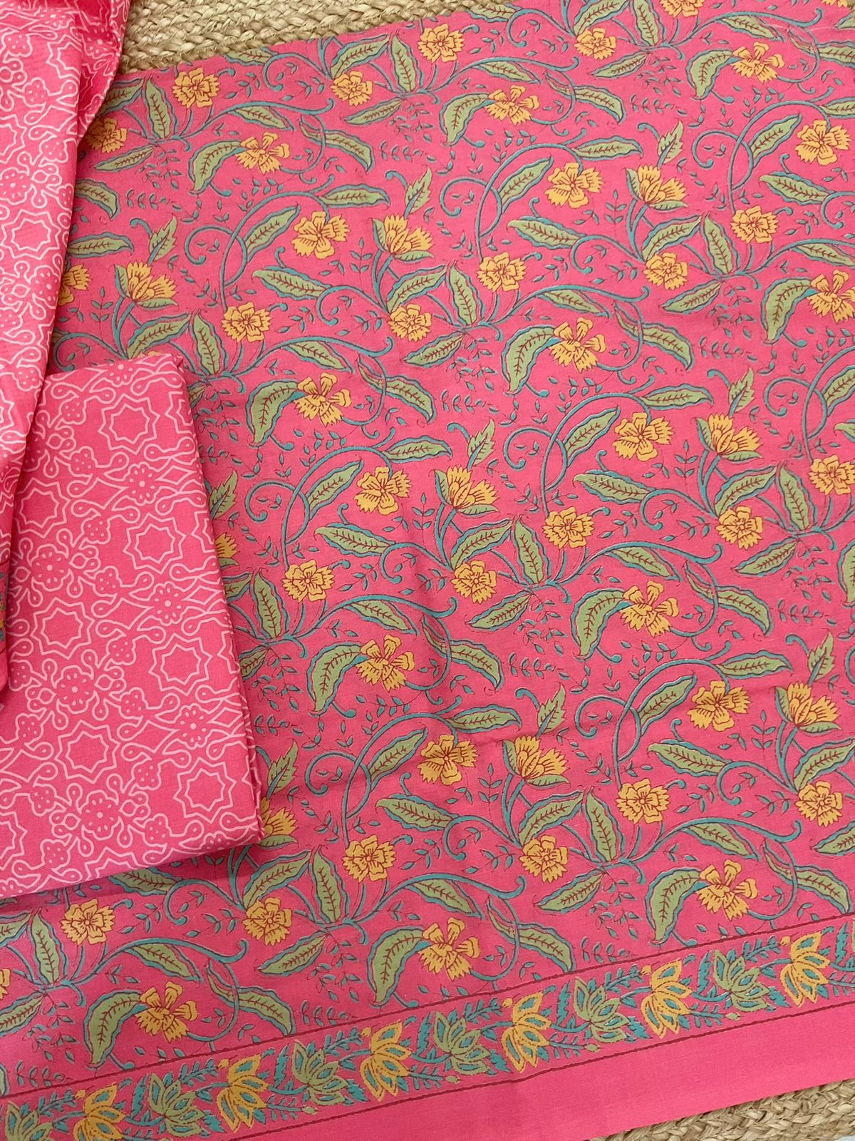 Pure Jaam Cotton Printed Suit - Pink
