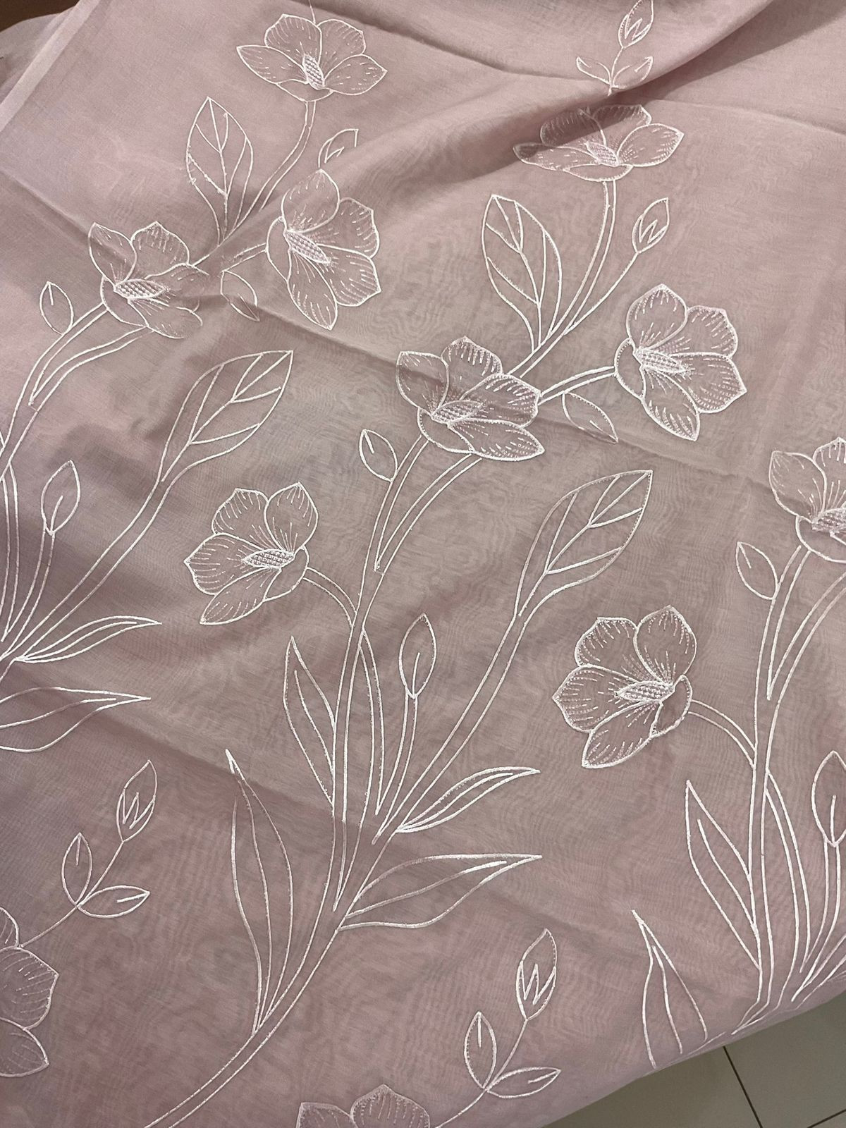 Soft Chanderi Embroidered Suit - Light Lilac