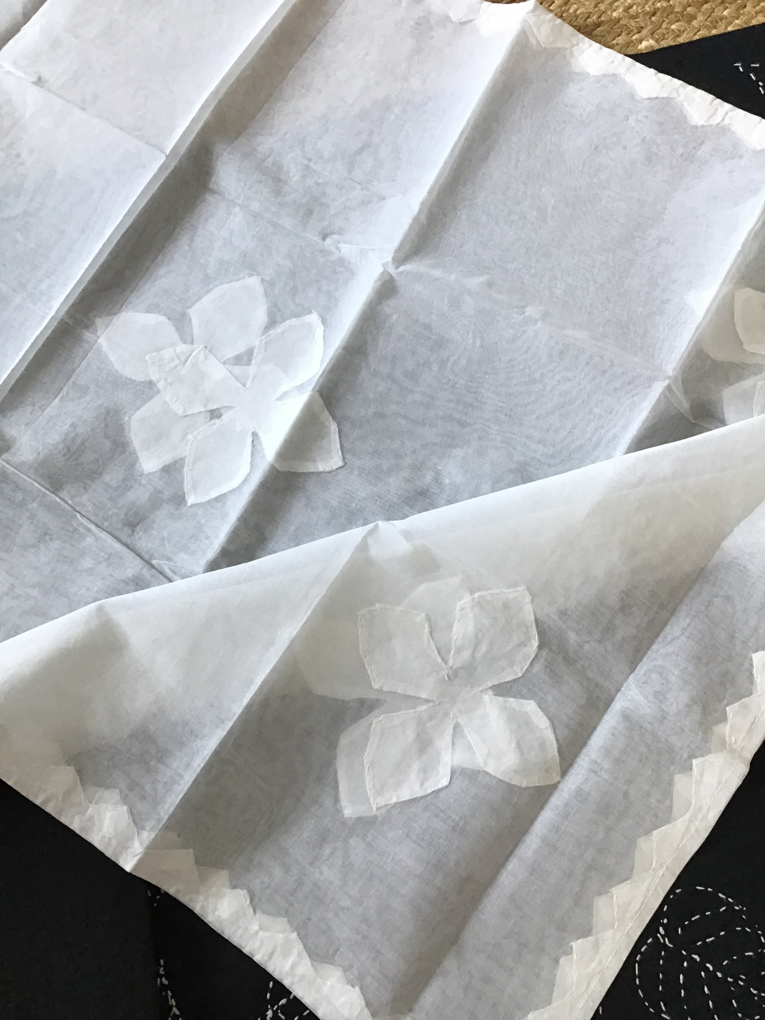 Pure Fine Cotton Embroidered Suit - Black