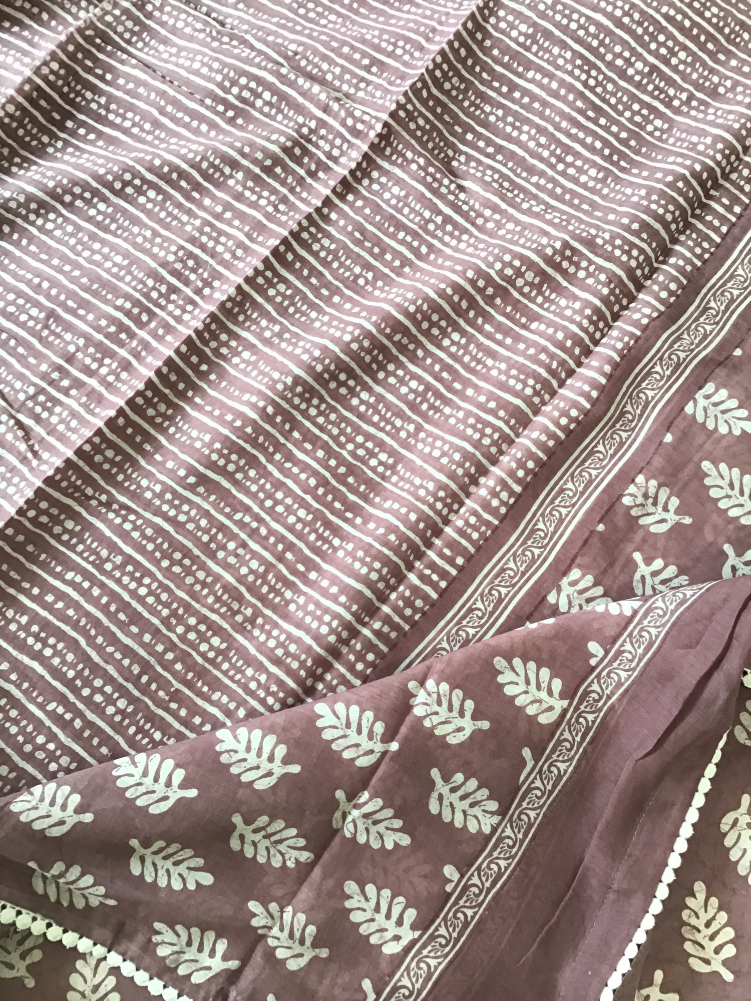 Pure Mul Cotton Batik Printed Embroidered Suit - Pink