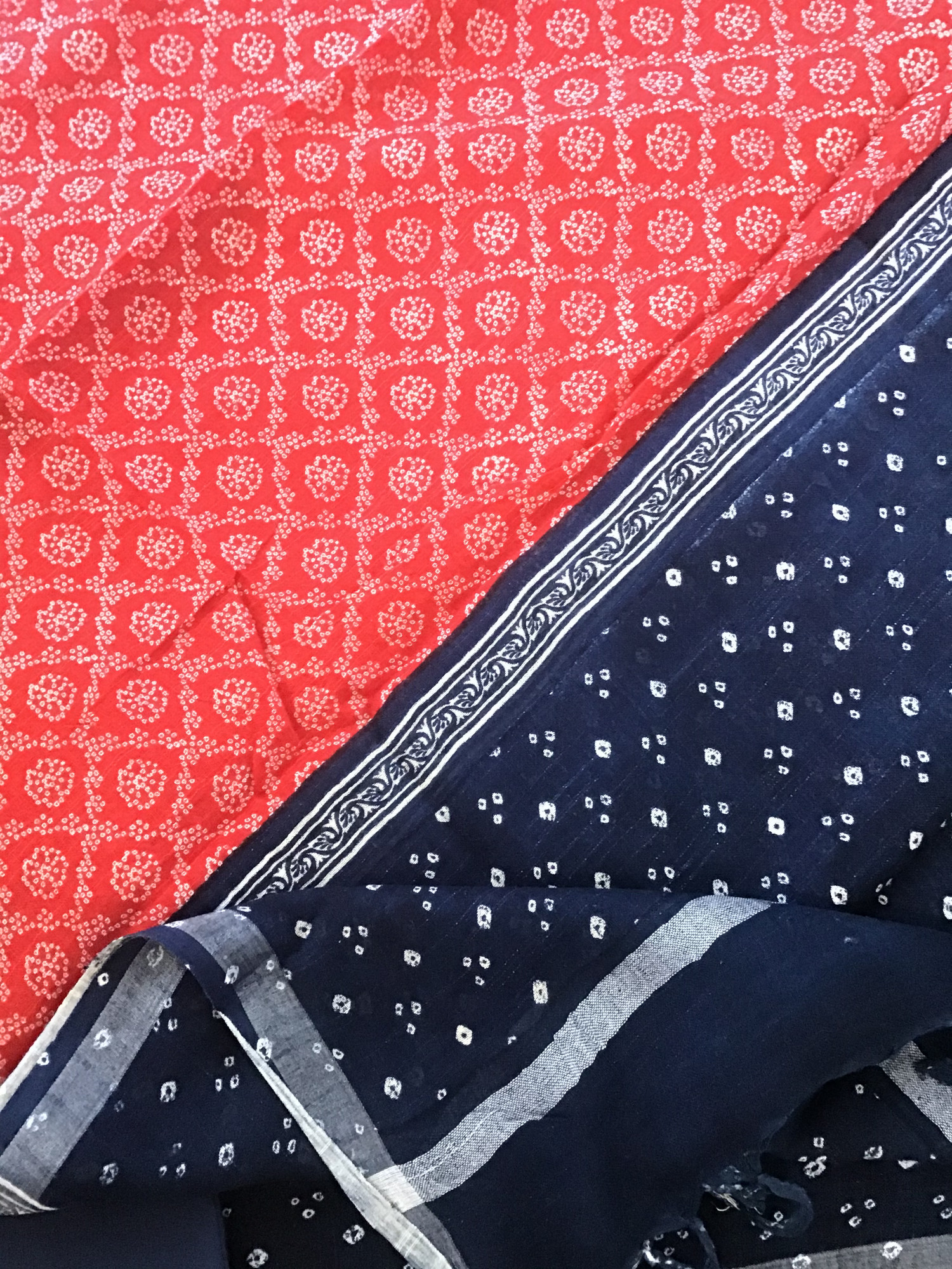 Pure Linen Jute Cotton Silk Printed Suit - Blue