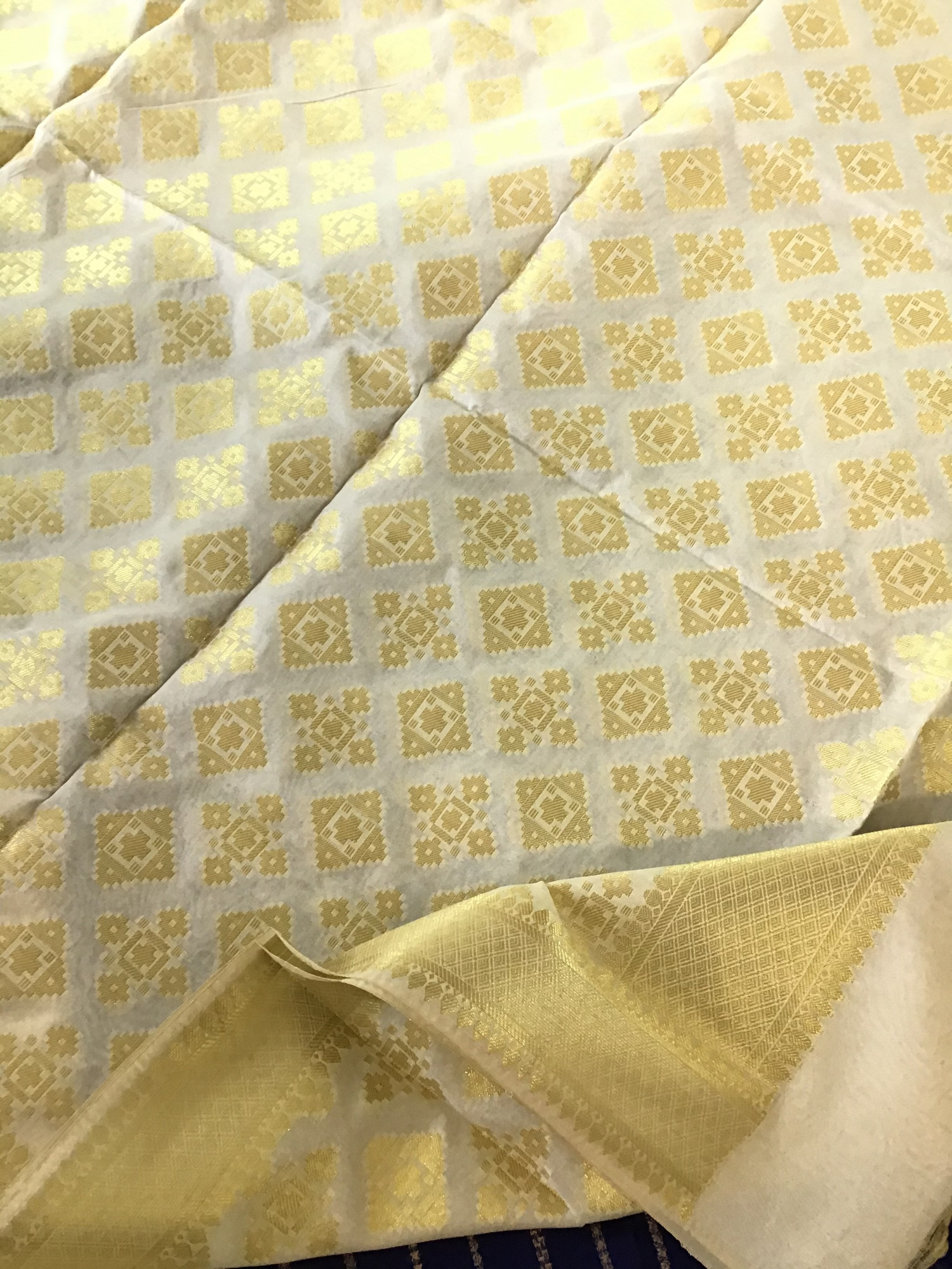 Pure Chanderi Embroidered Suit - Purple