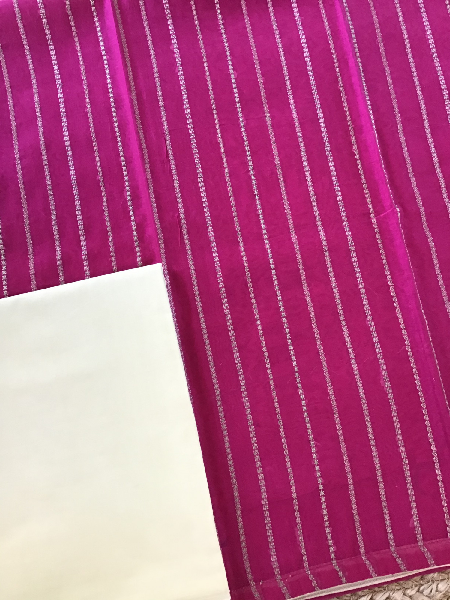 Pure Chanderi Embroidered Suit - Pink