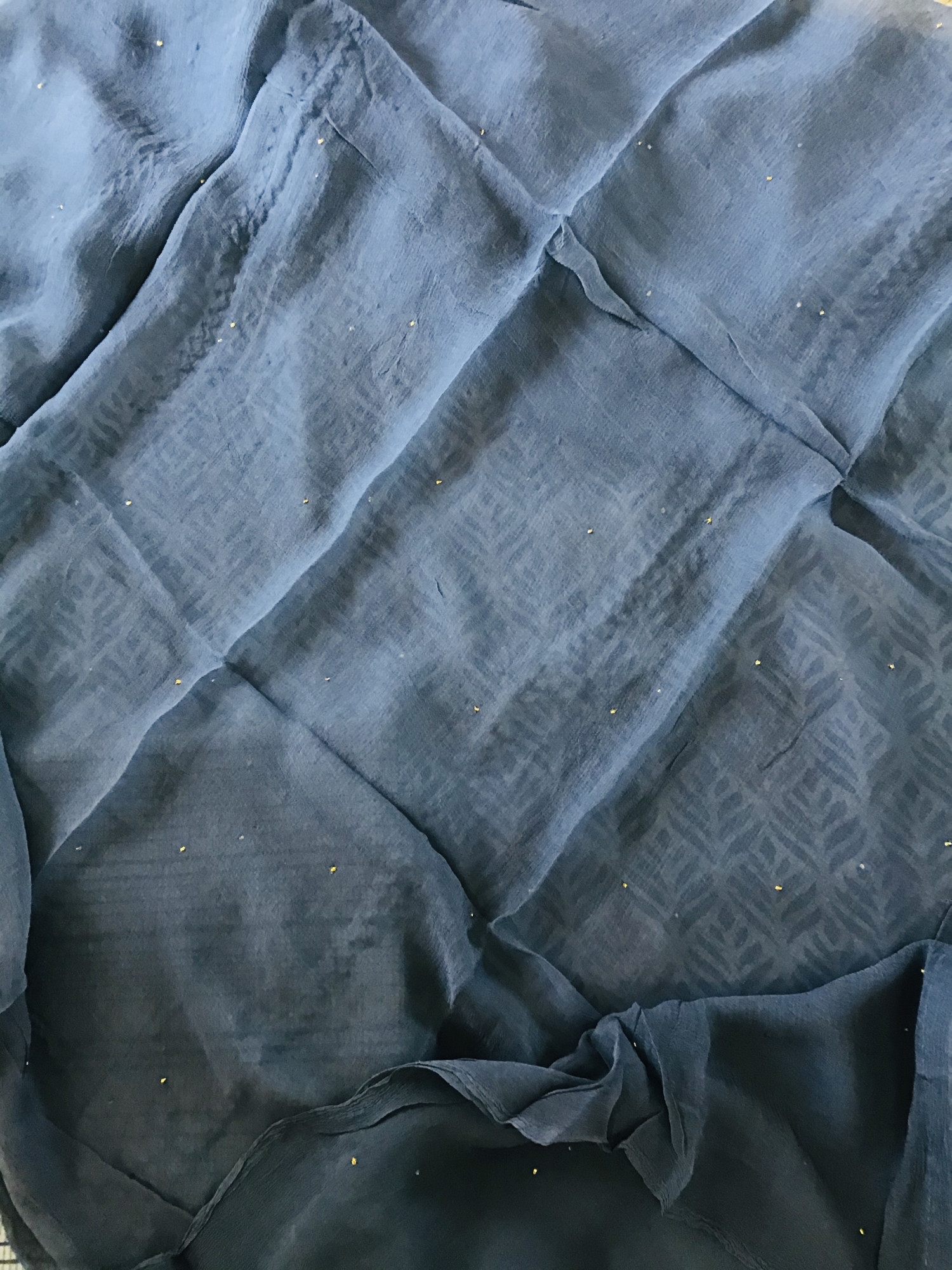 Pure Cotton Printed Suit - Grey