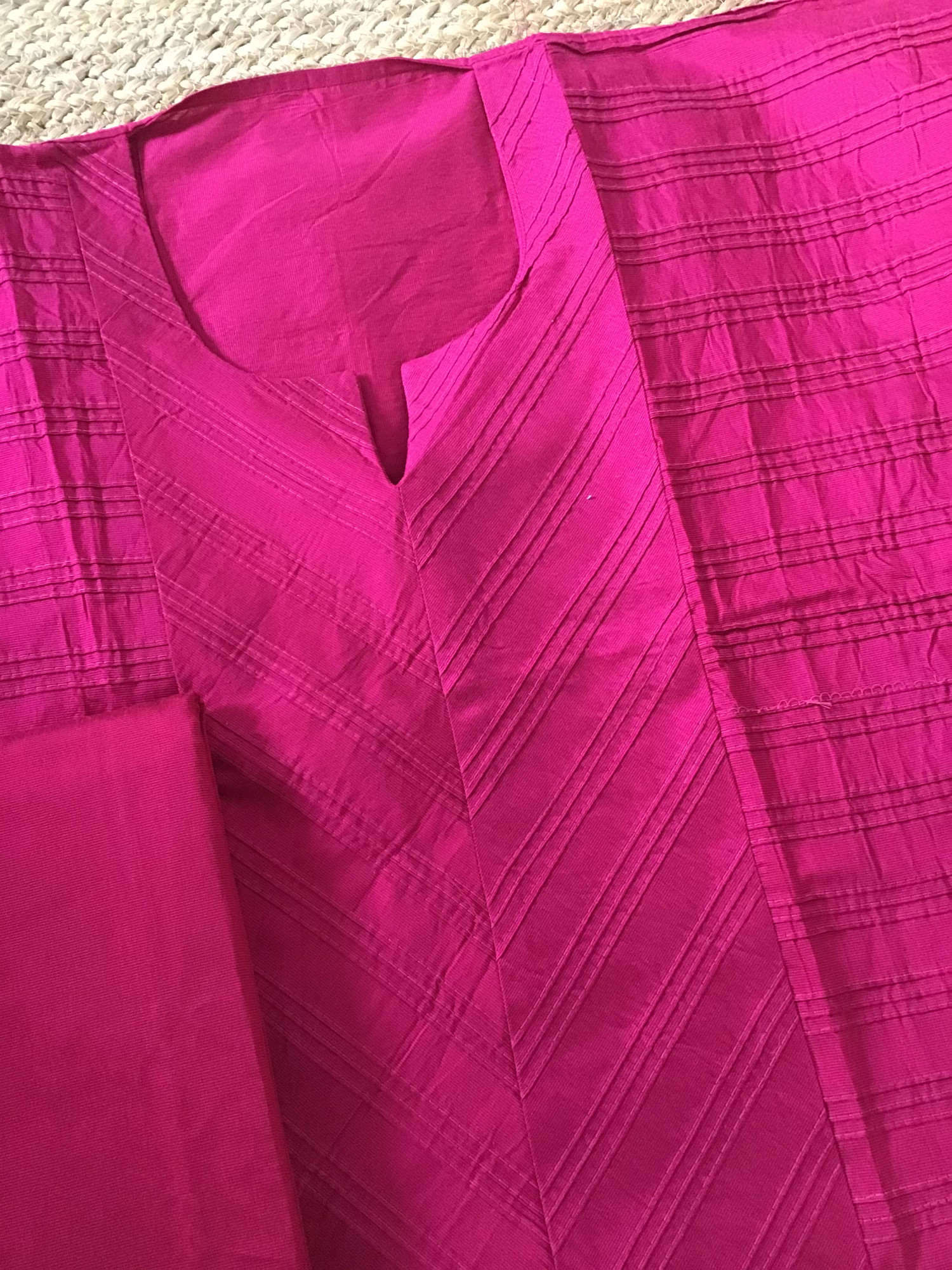 Pure Cotton Silk Embroidered Suit - Pink