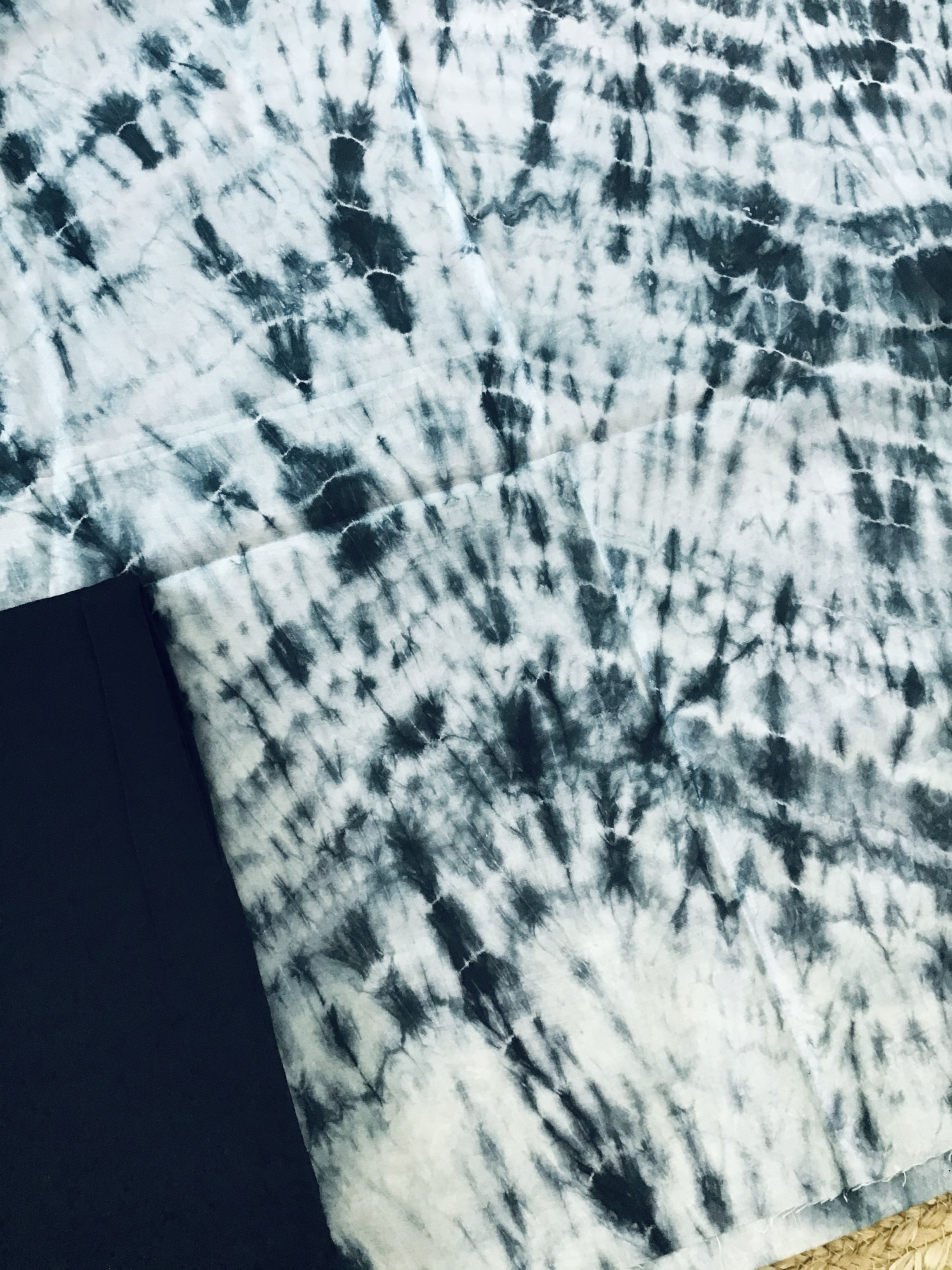 Pure Chanderi Shibori Printe Suit - Grey