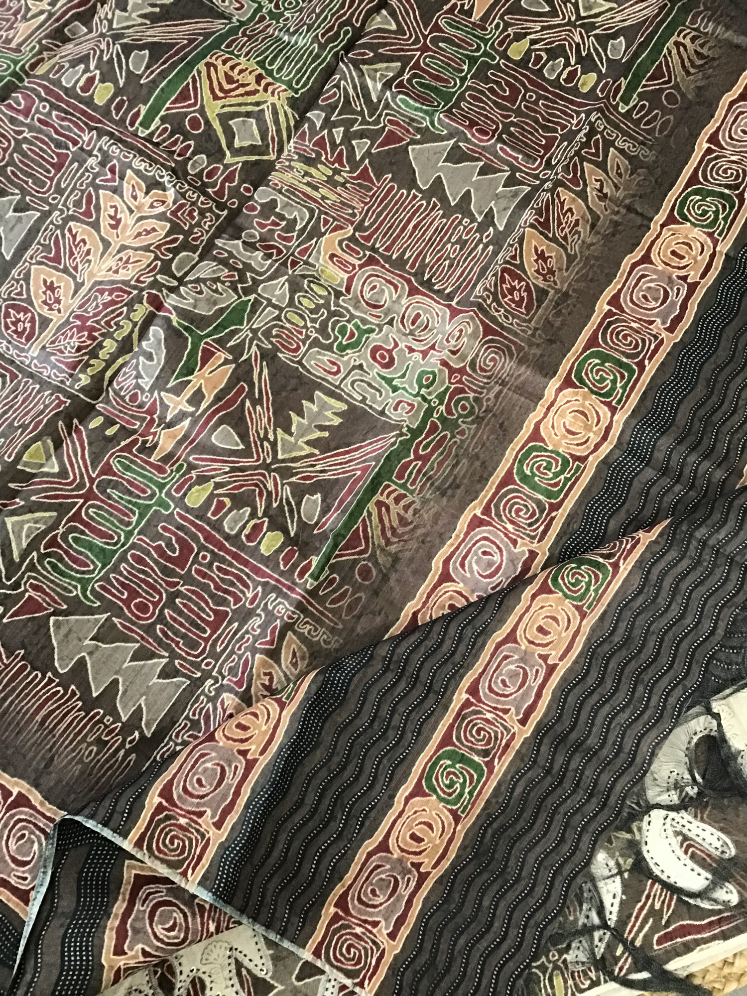 Pure Cotton Silk Printed Embroidered Suit - Offwhite