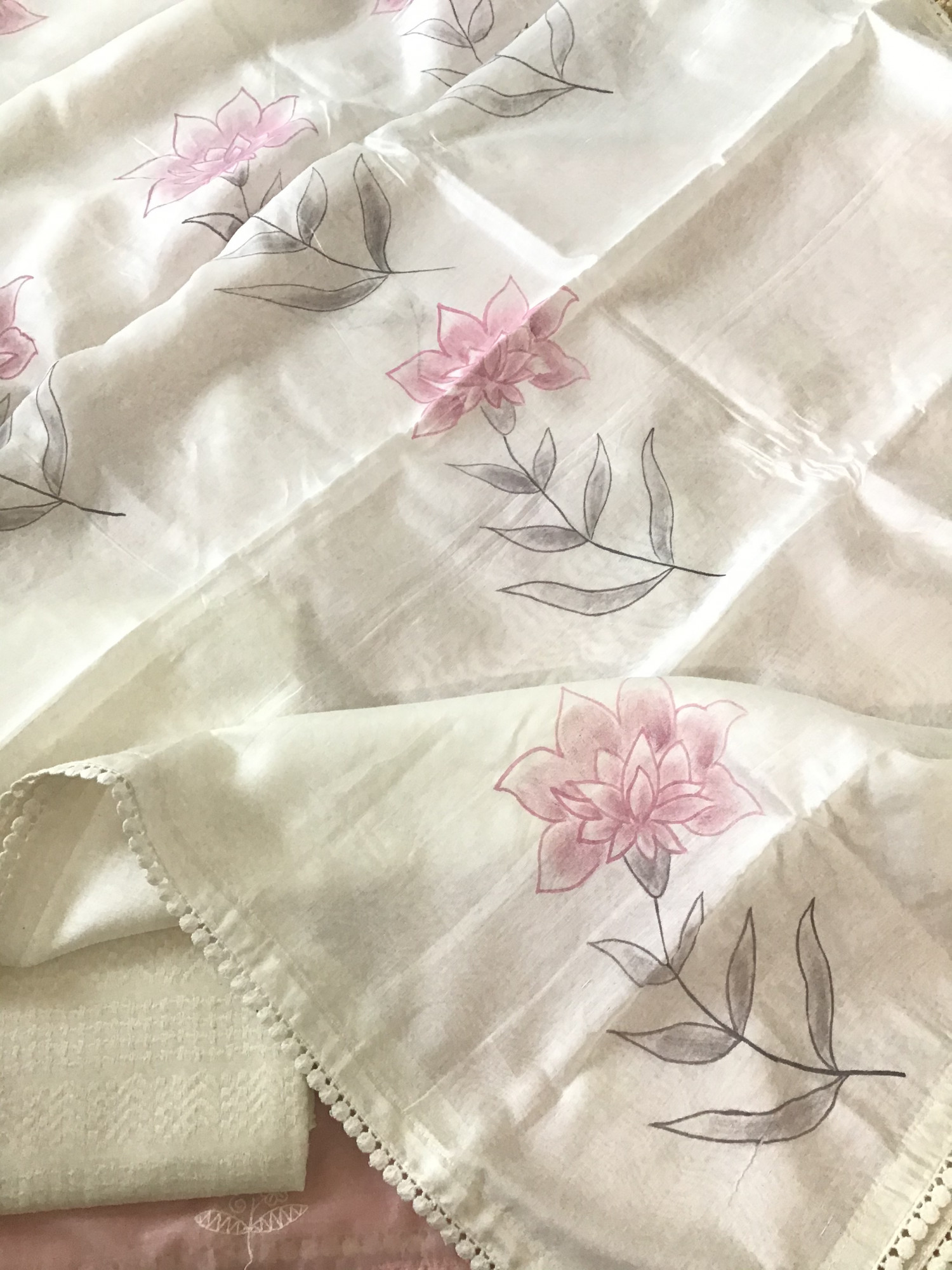 Soft Chanderi Embroidered Suit - Pink