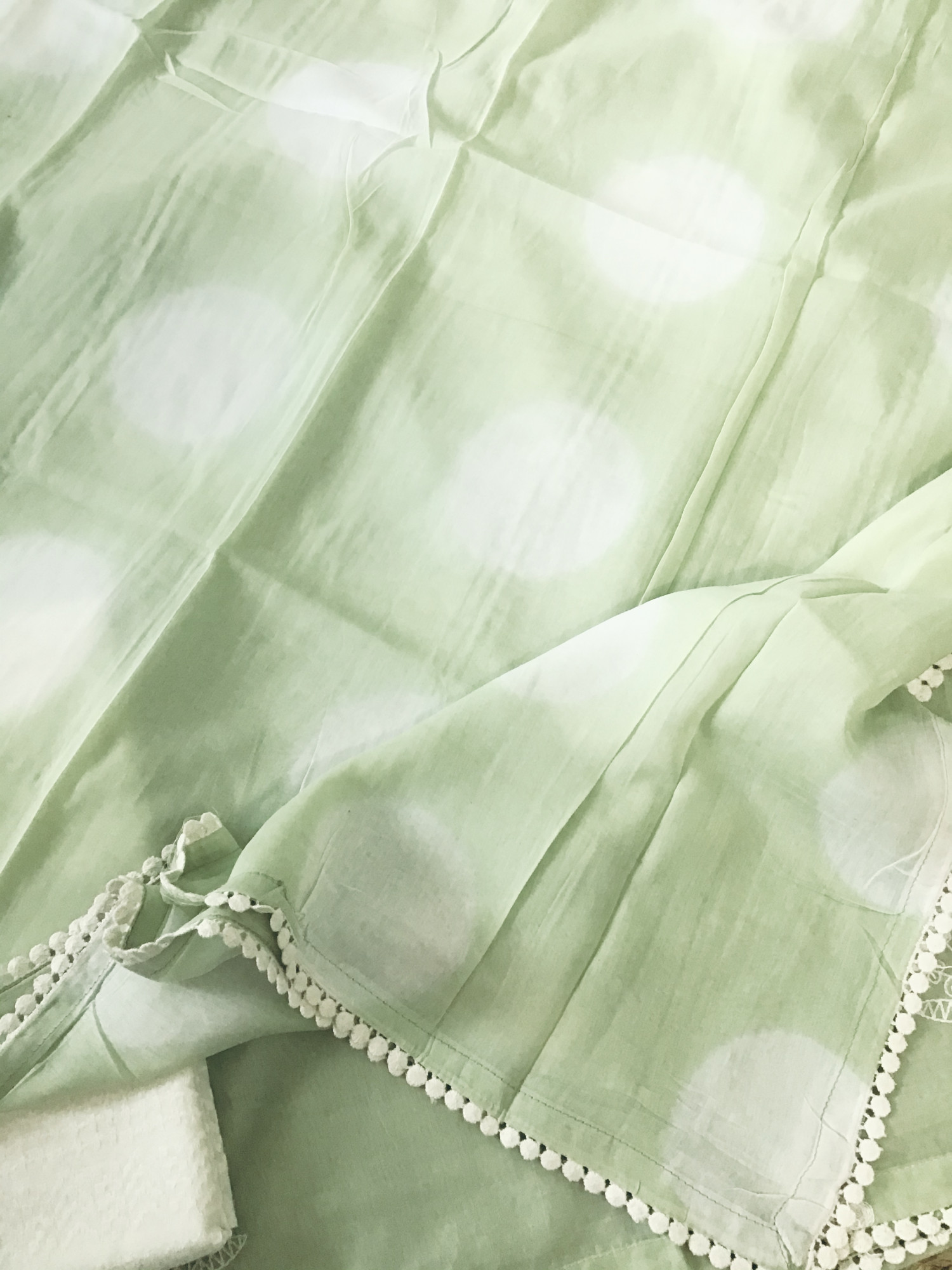 Soft Chanderi Embroidered Suit - Green