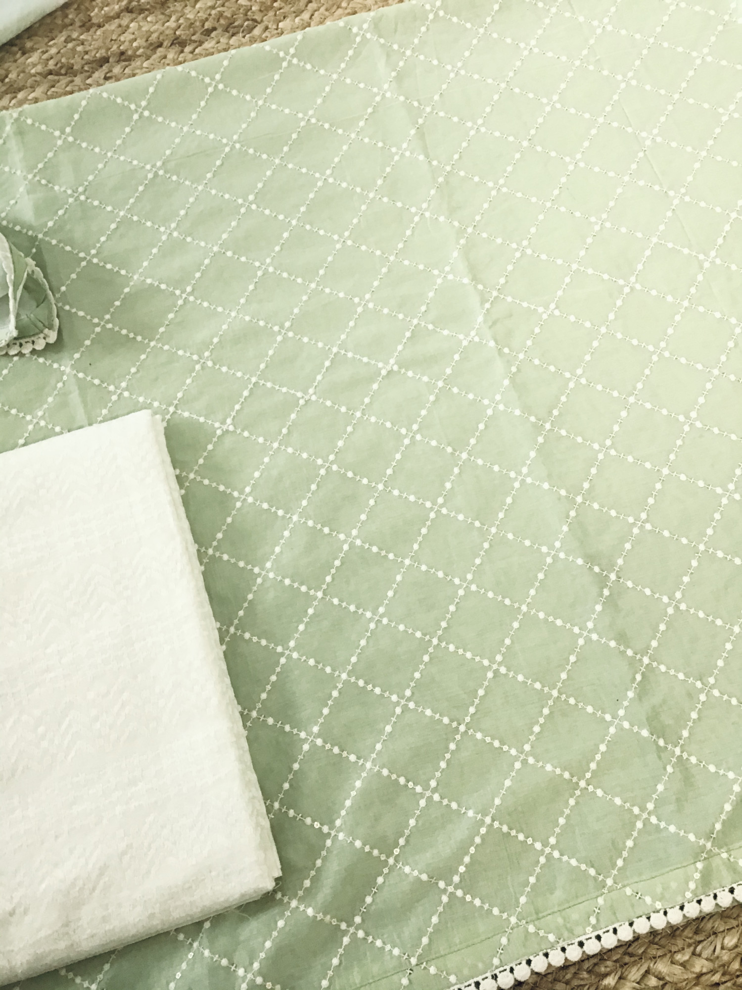 Soft Chanderi Embroidered Suit - Green