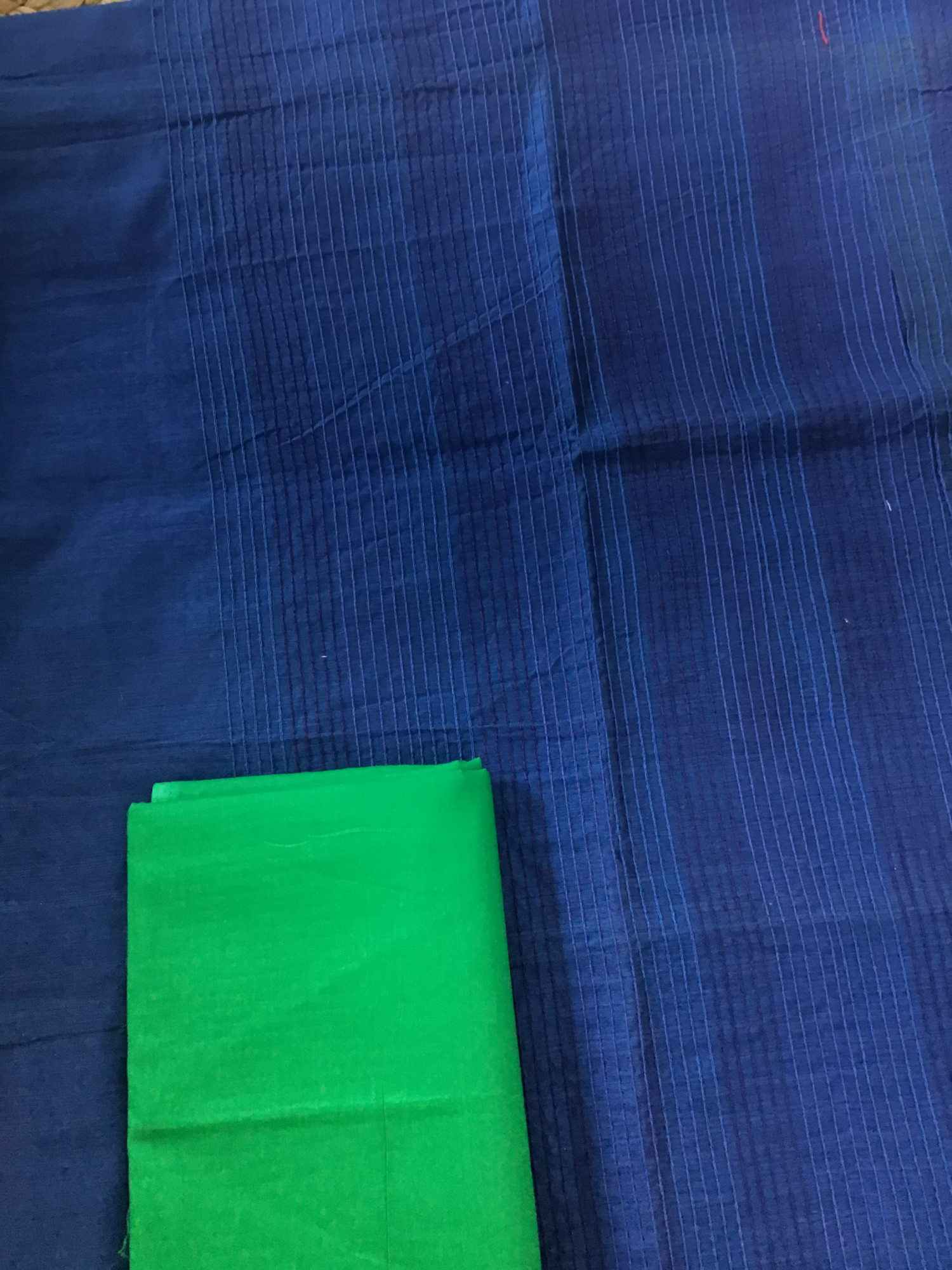 Pure Chanderi Embroidered Suit - Blue