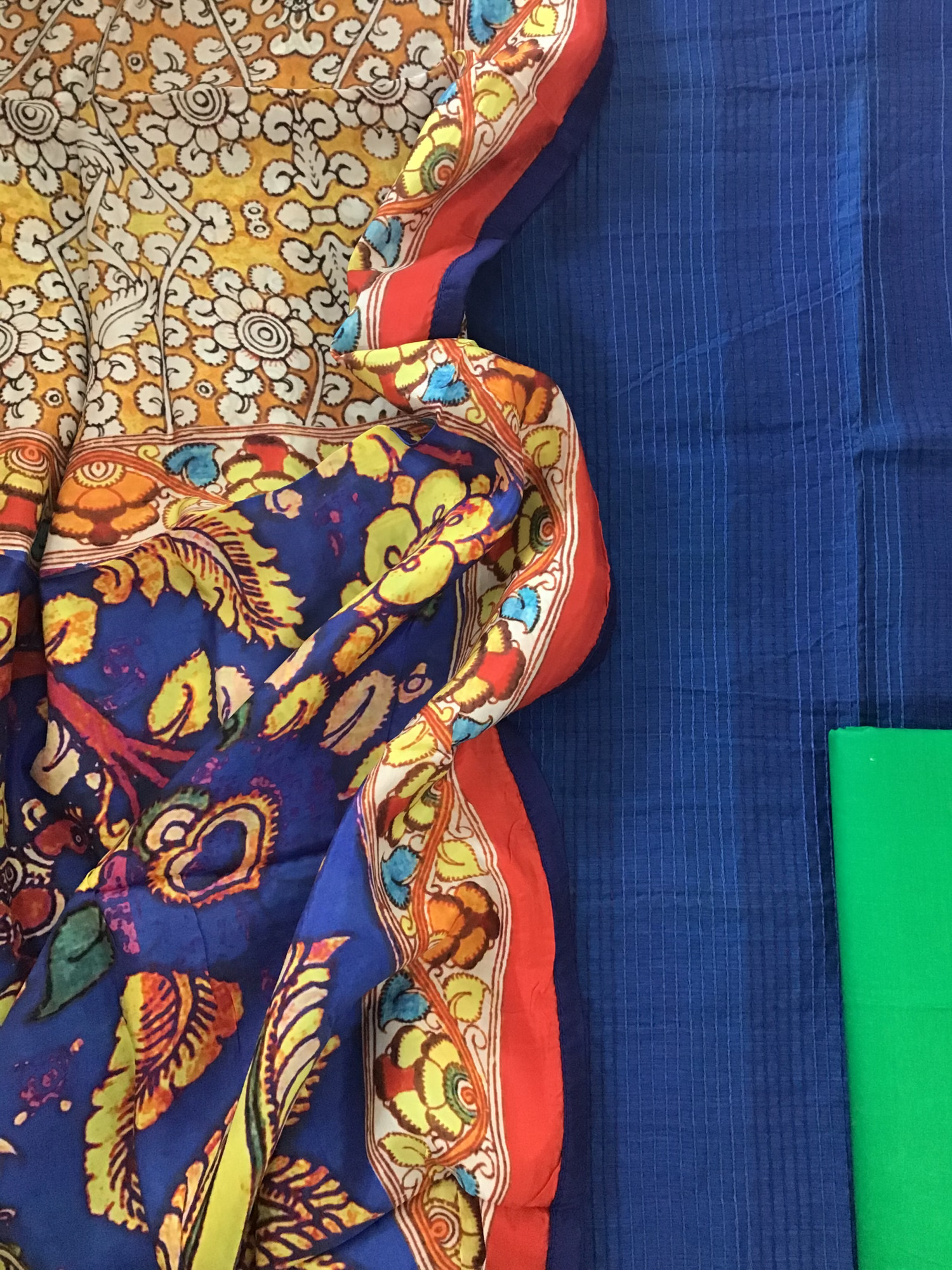 Pure Chanderi Embroidered Suit - Blue