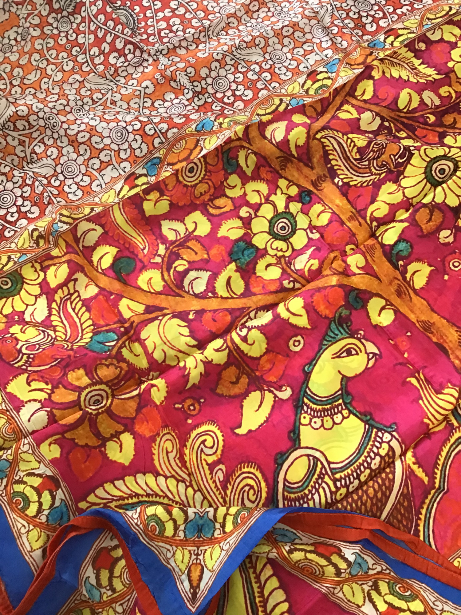 Pure Chanderi Embroidered Suit - Orange