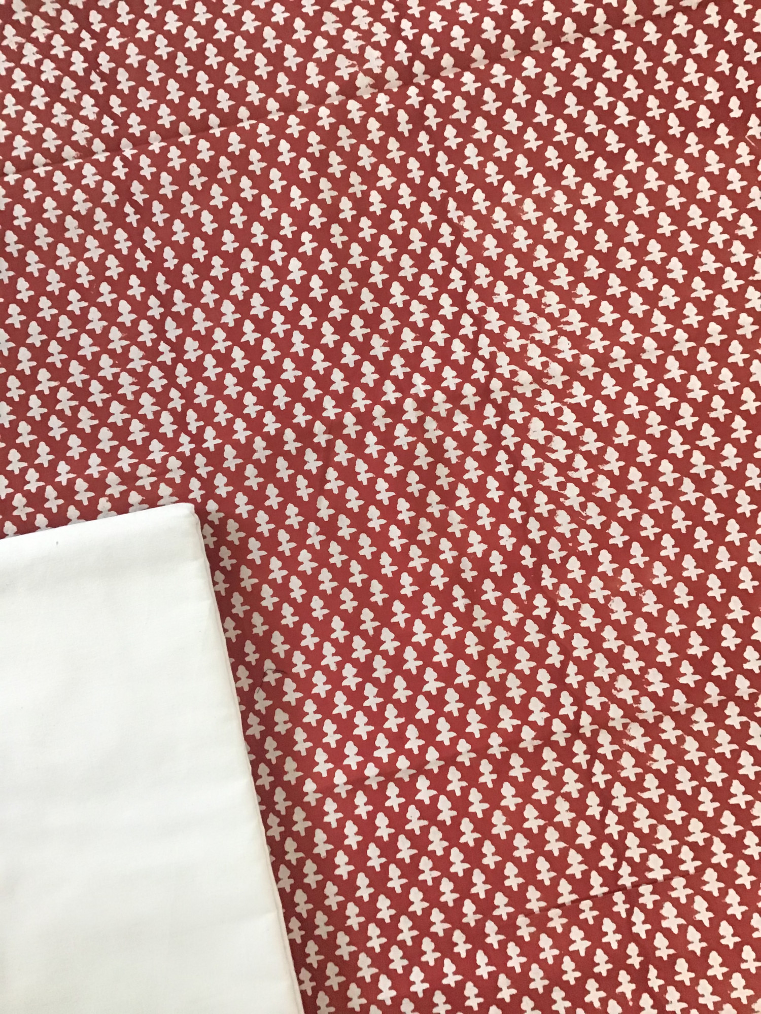Pure Cotton Printed Suit - Red