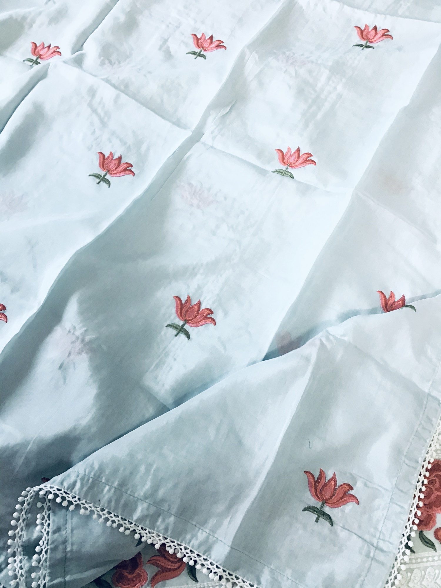 Pure Muslin Embroidered Suit - Grey