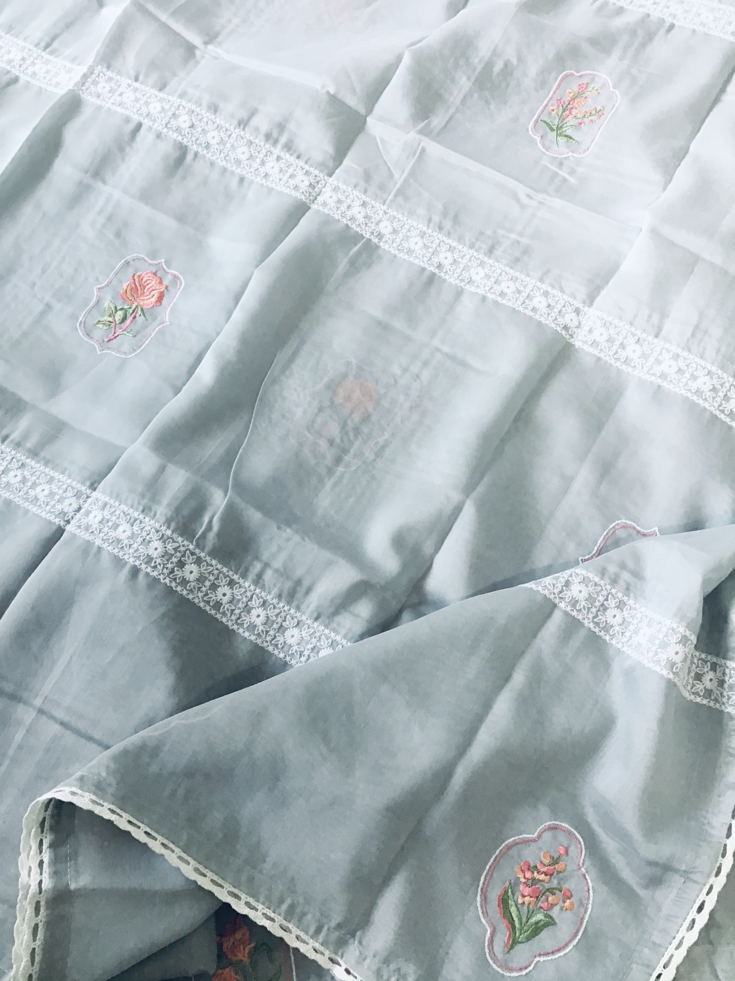 Soft Chanderi Embroidered Suit - Grey