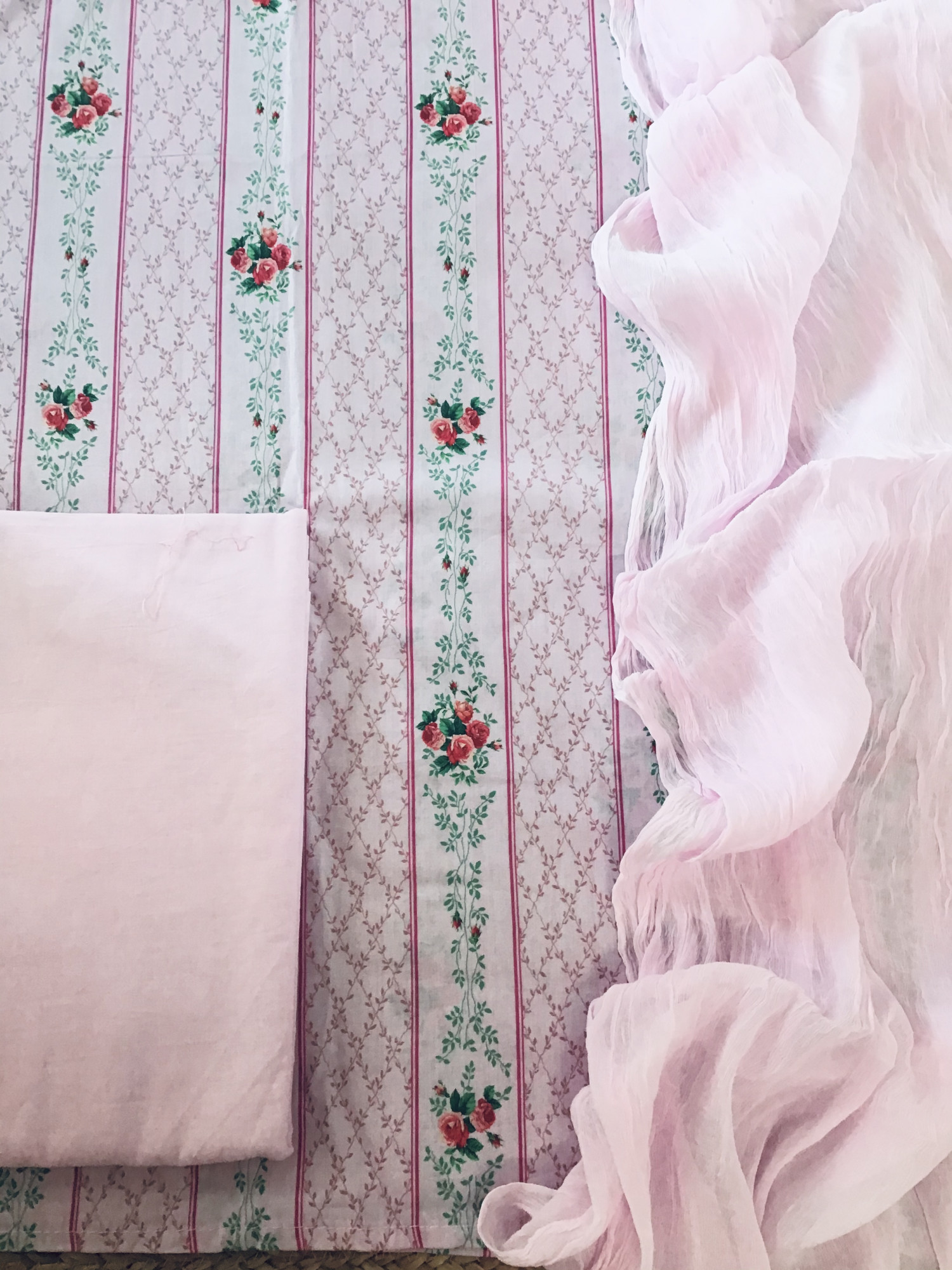 Pure Muslin Printed Suit - Pink