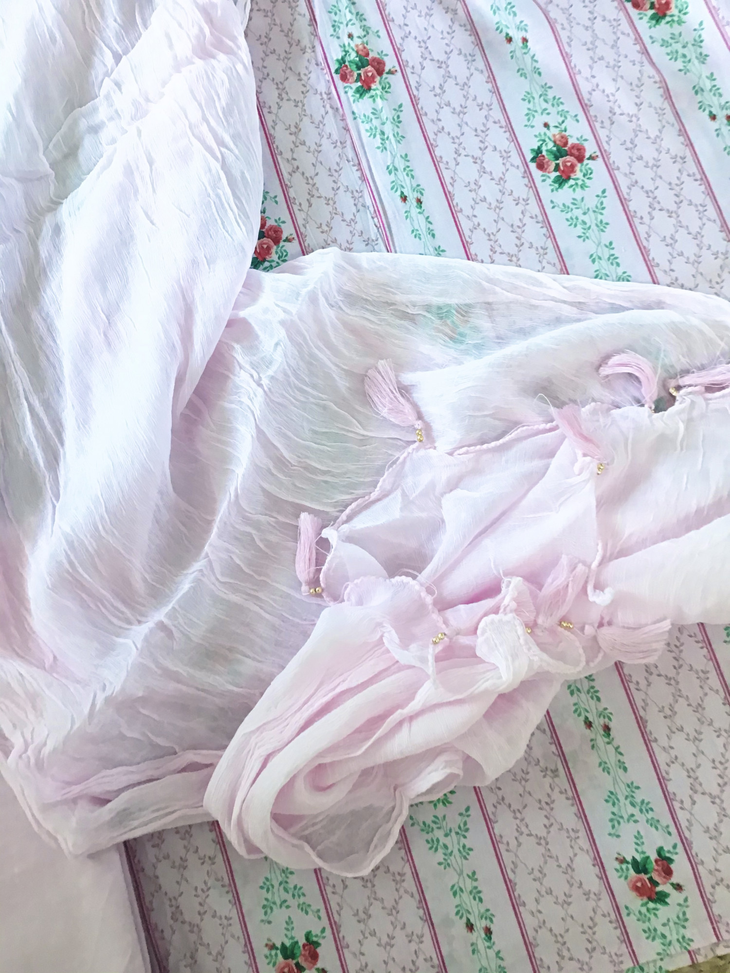 Pure Muslin Printed Suit - Pink