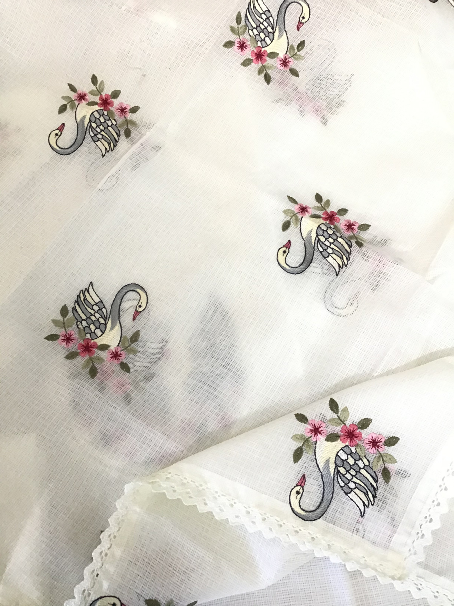 Soft Kota Silk Embroidered Suit - White