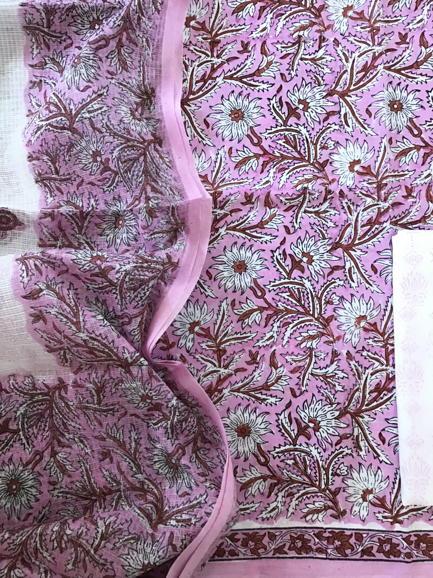 Pure Cotton Printed Suit - Pink