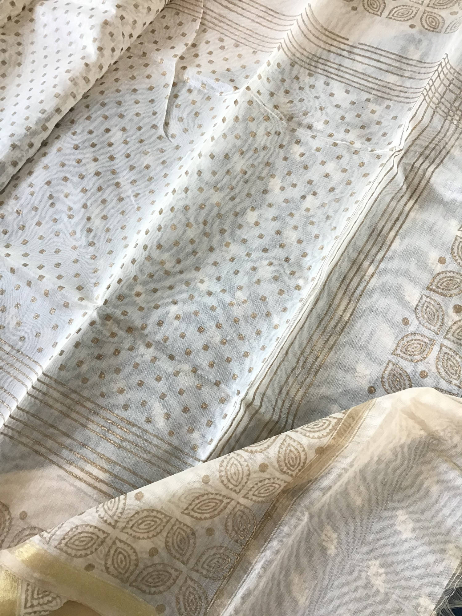 Soft Chanderi Embroidered Suit - Blue