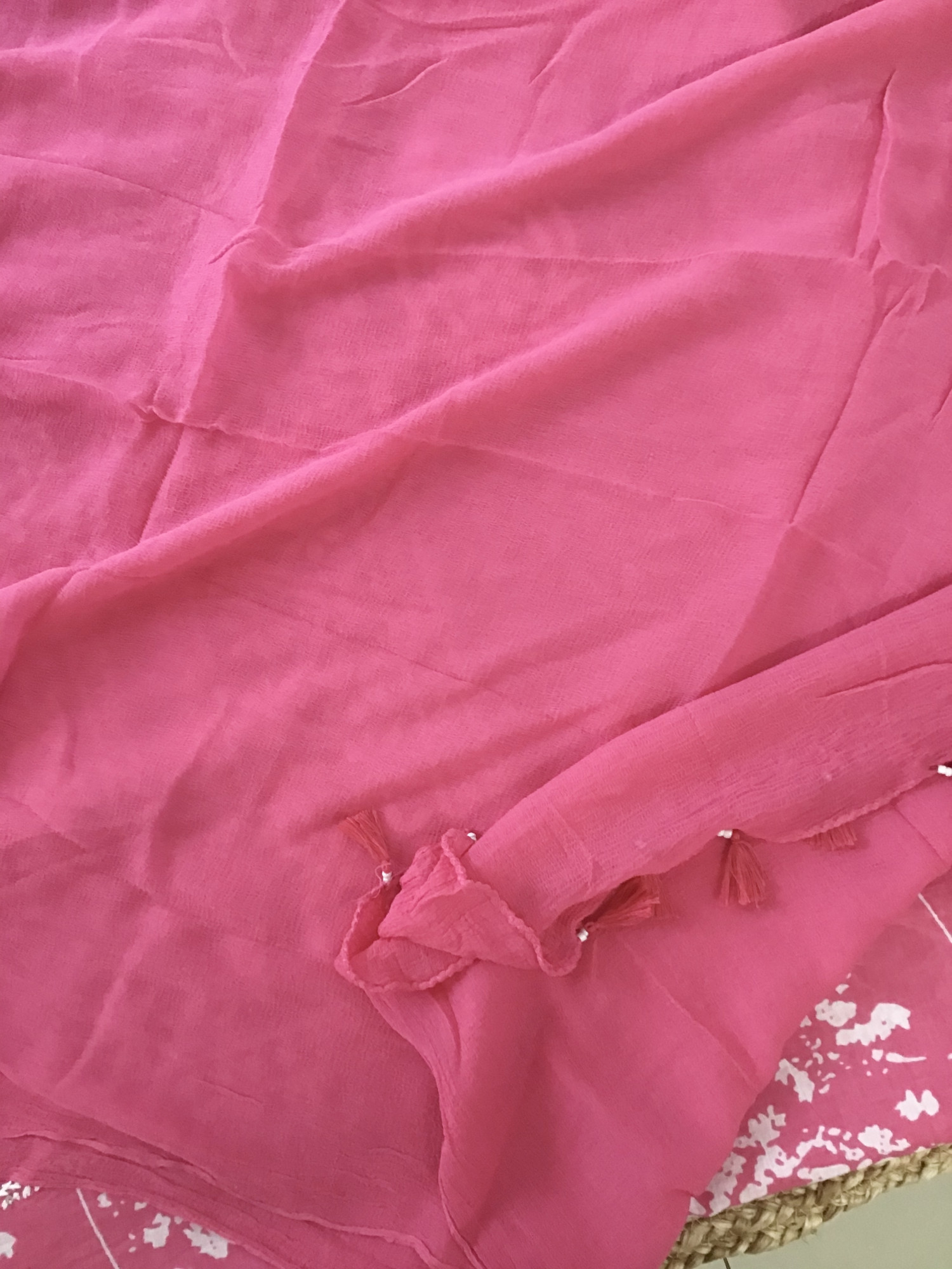 Pure Cotton Printed Embroidered Suit - Pink