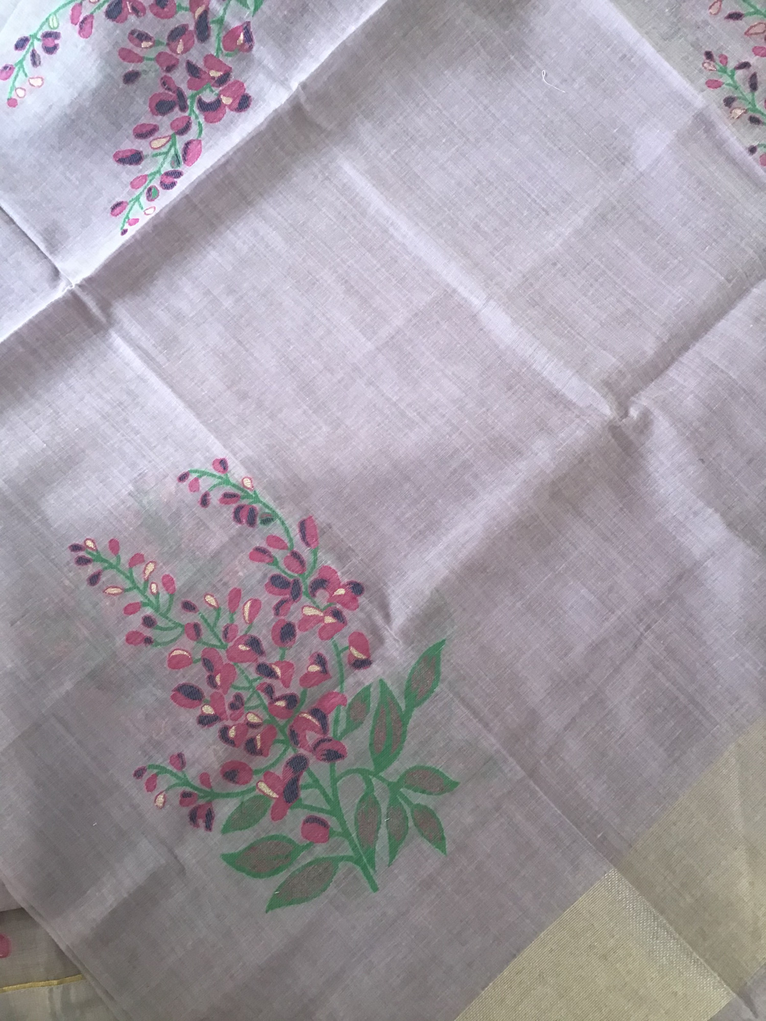 Soft Slub Chanderi Jamdani Weaved Suit - Purple