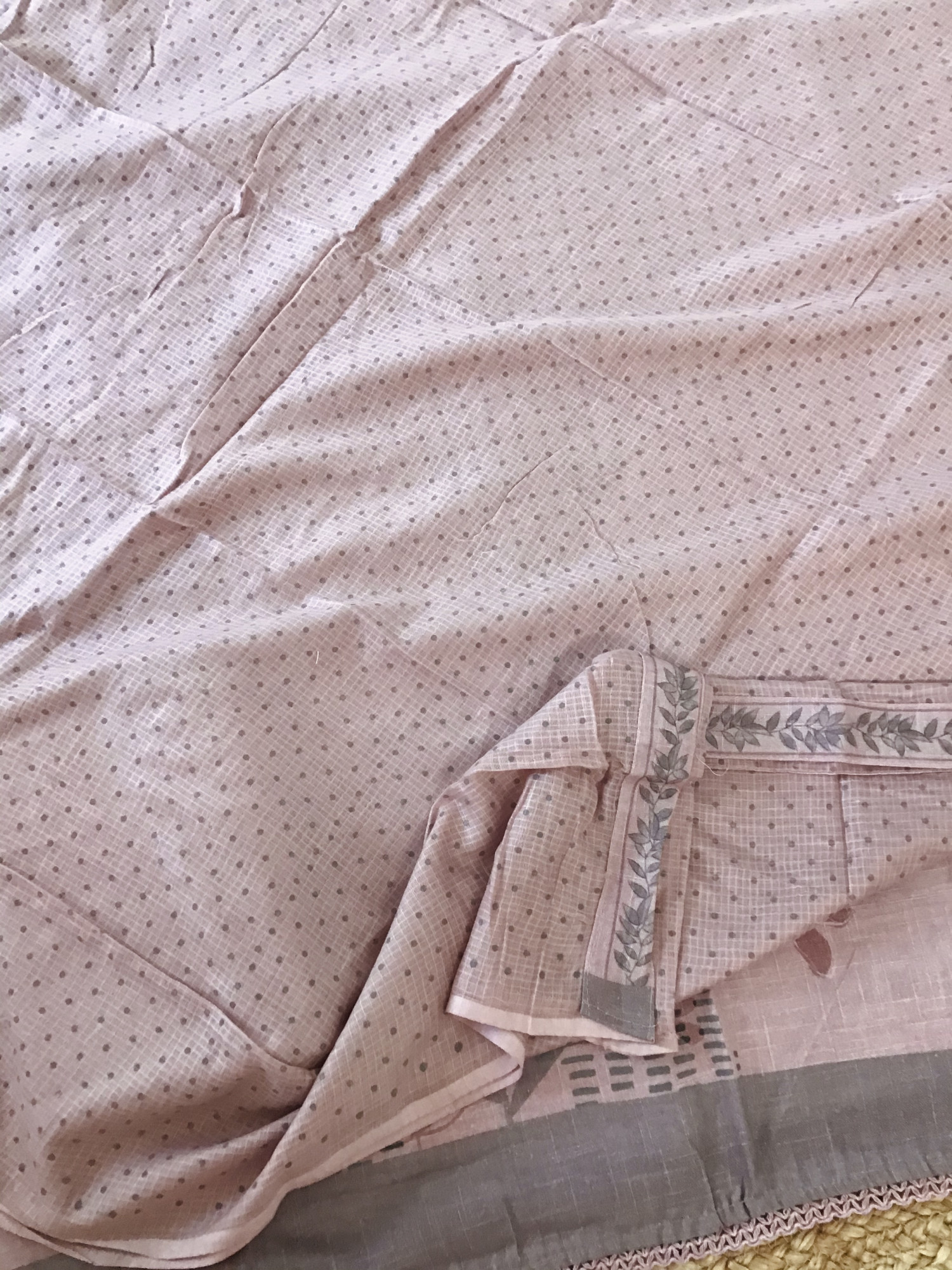 Soft Slub Cotton Printed Embroidered Suit - Pink