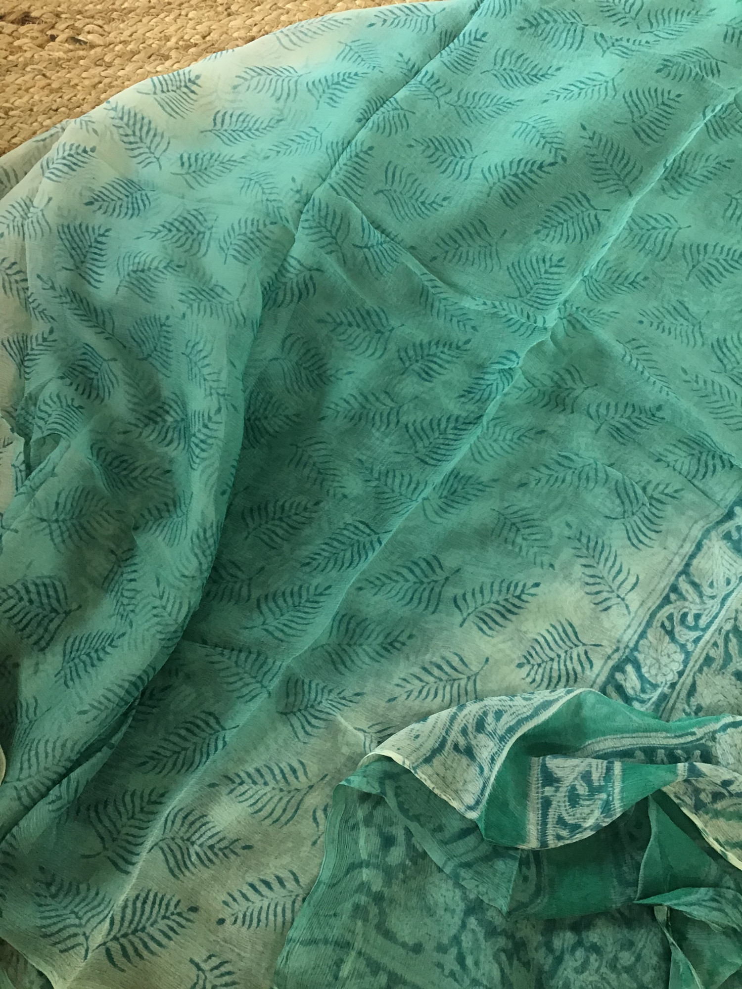 Pure Cotton Printed Suit - Blue