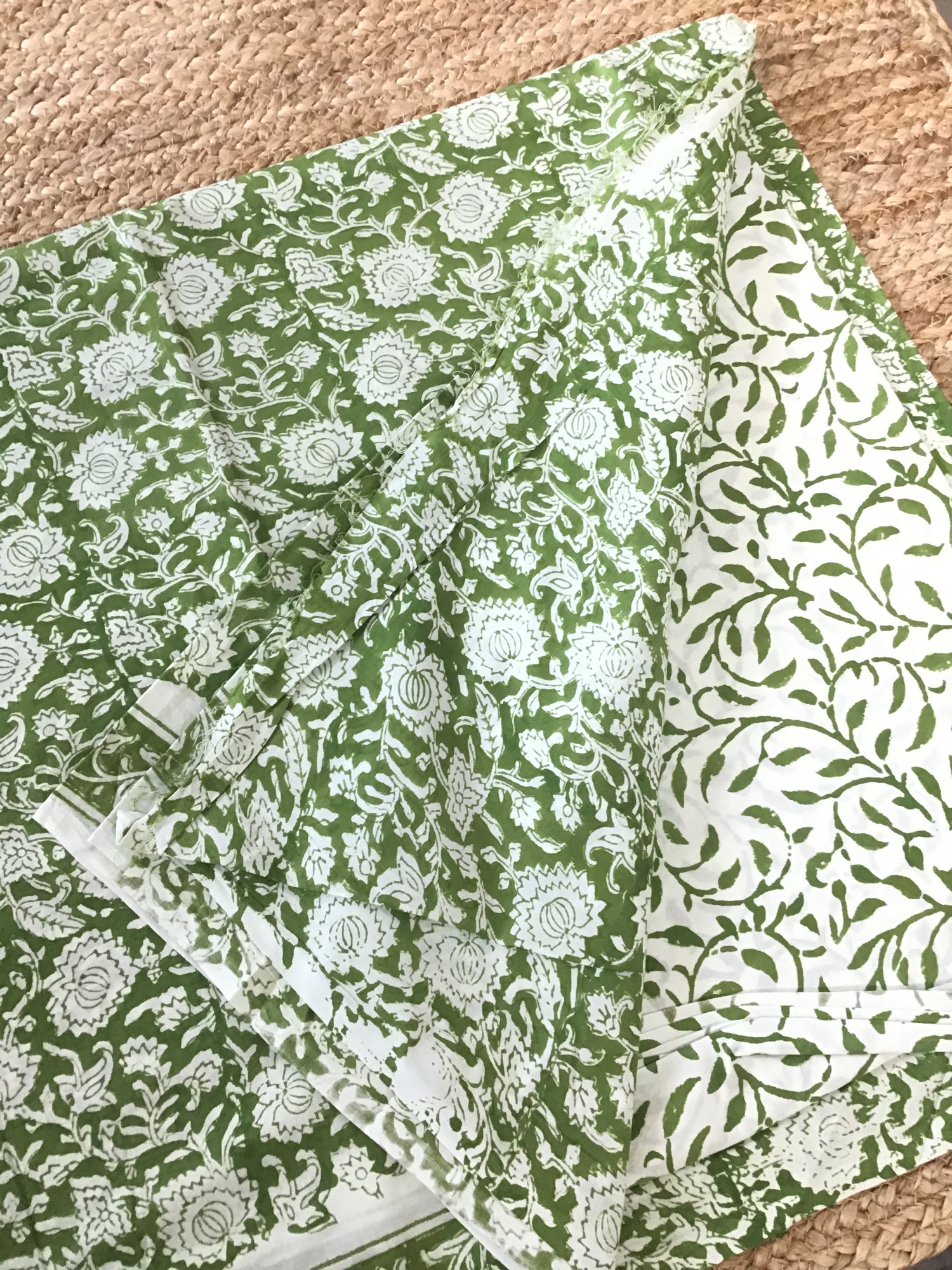 Pure Cotton Printed Suit - Green