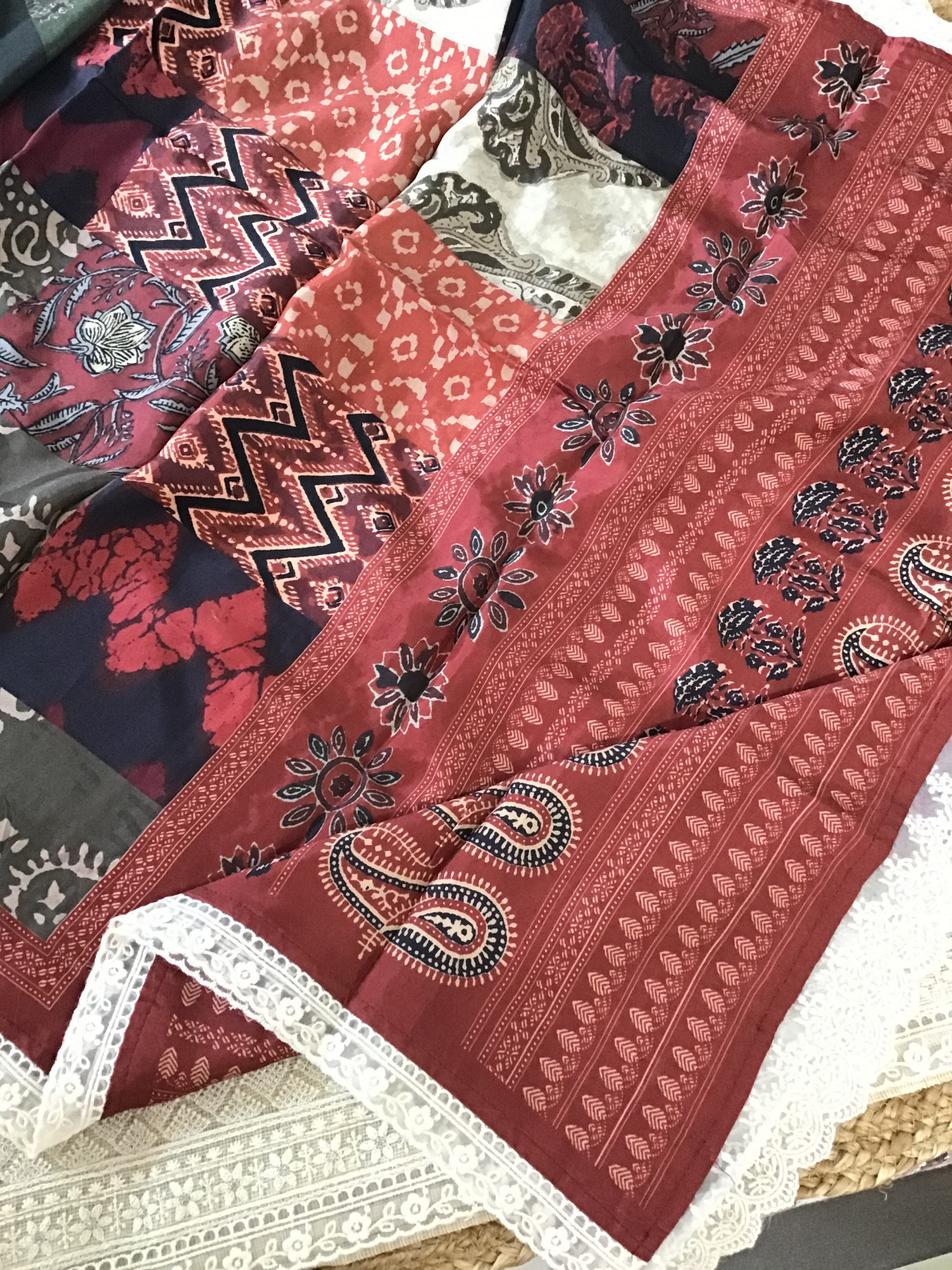 Soft Zari Kota Silk Embroidered Suit - Beige