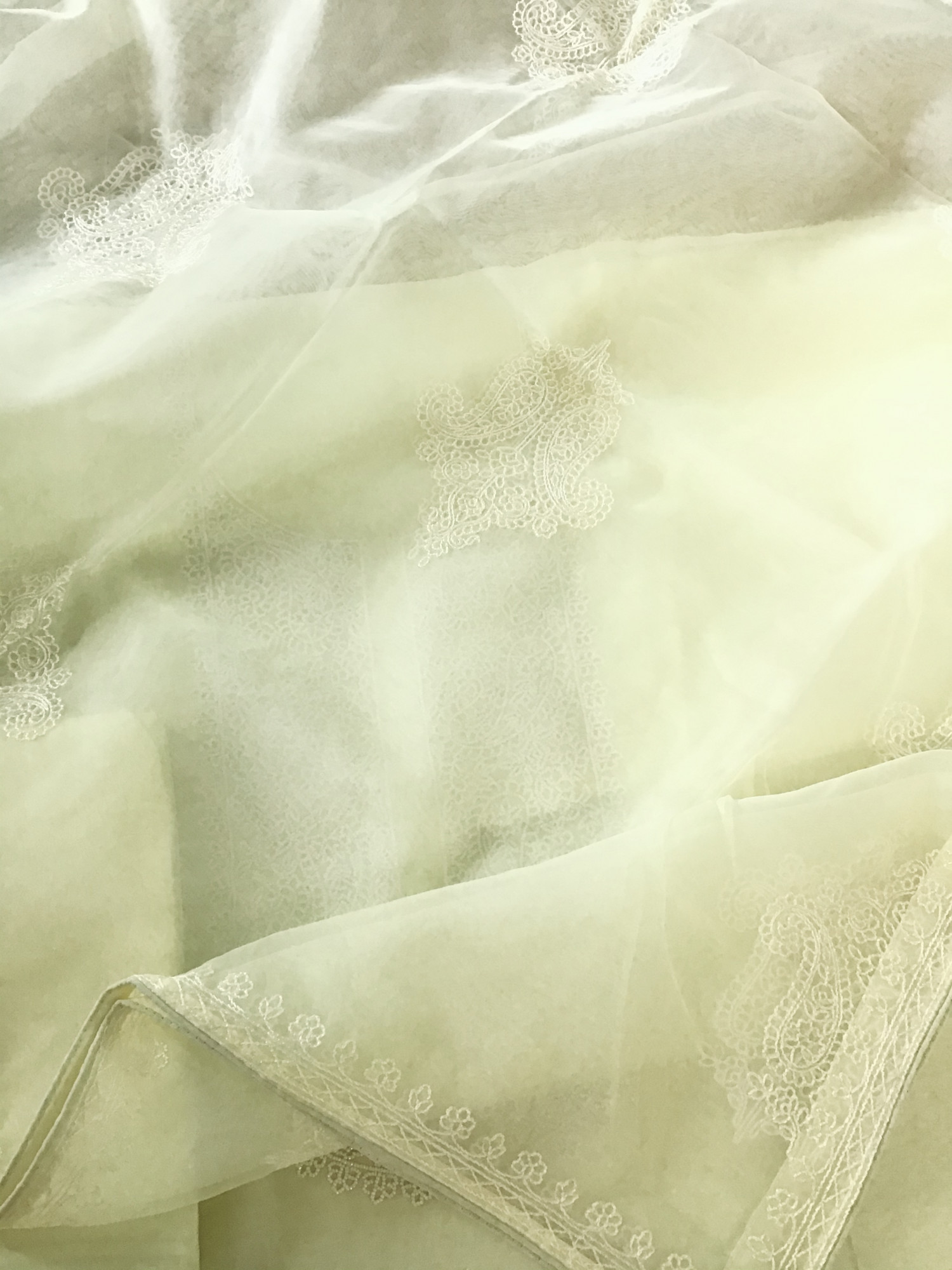 Pure Chanderi Embroidered Suit - Yellow