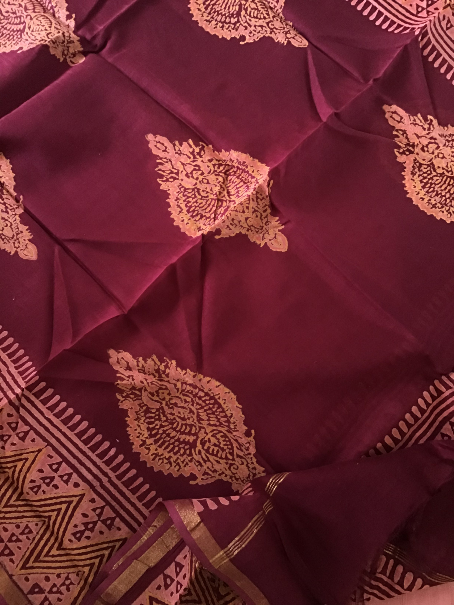 Pure Handloom Cotton Self Weaved Embroidered Suit - Pink