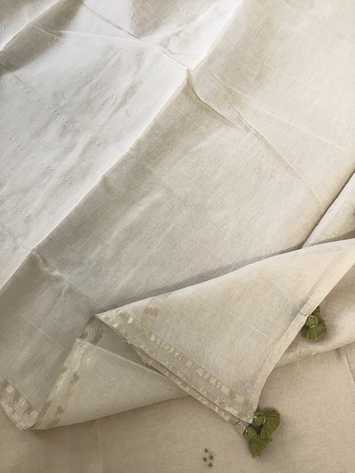 Pure Chanderi Embroidered Suit - Green