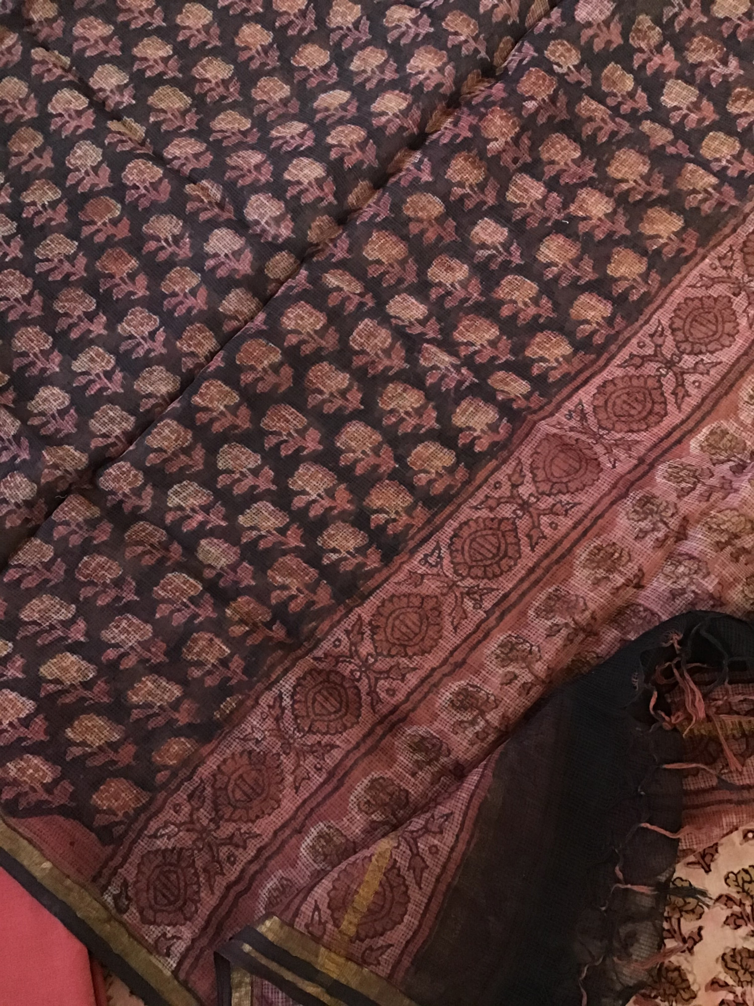 Pure Cotton Printed Suit - Red