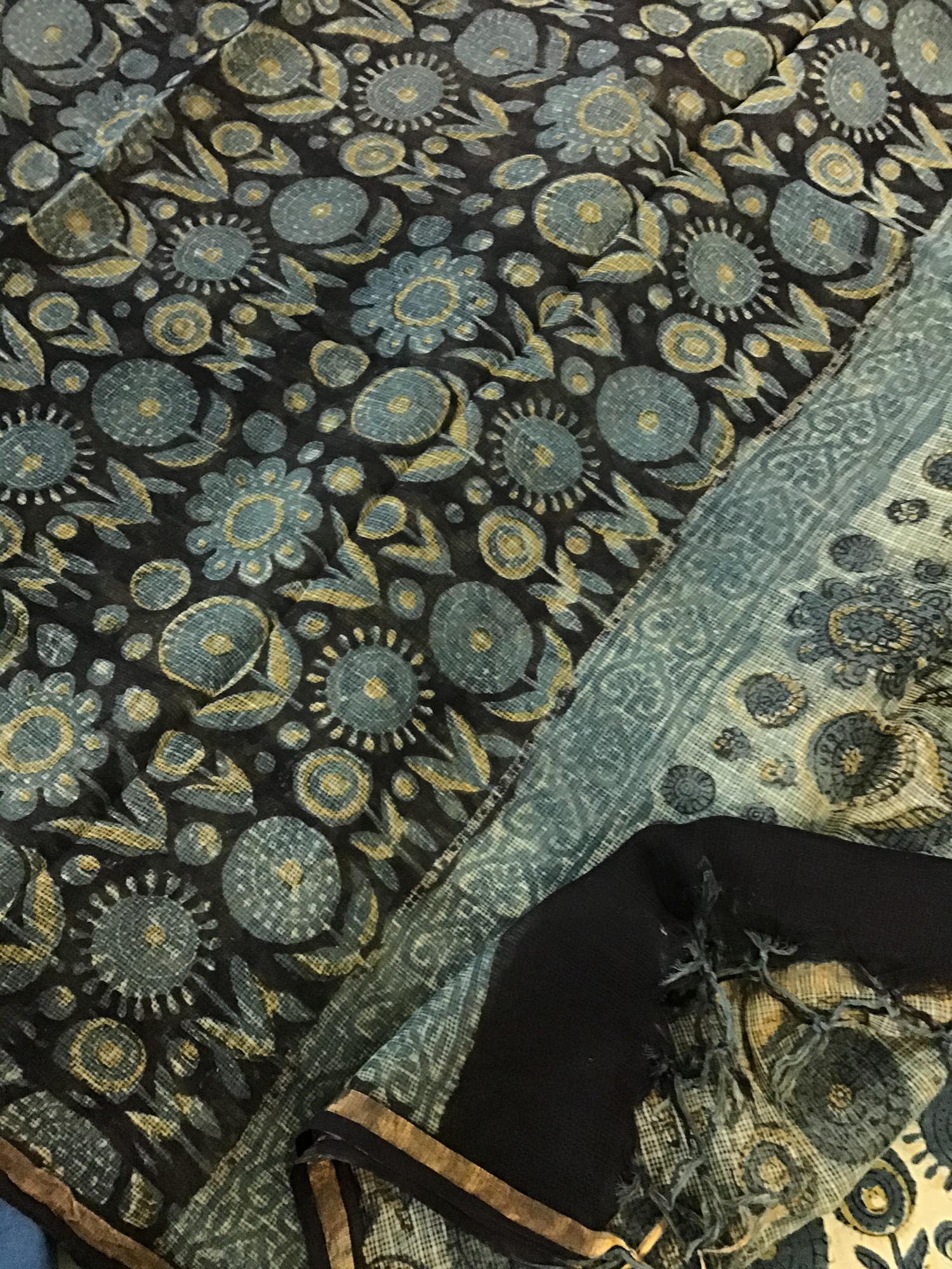 Pure Cotton Printed Suit - Blue