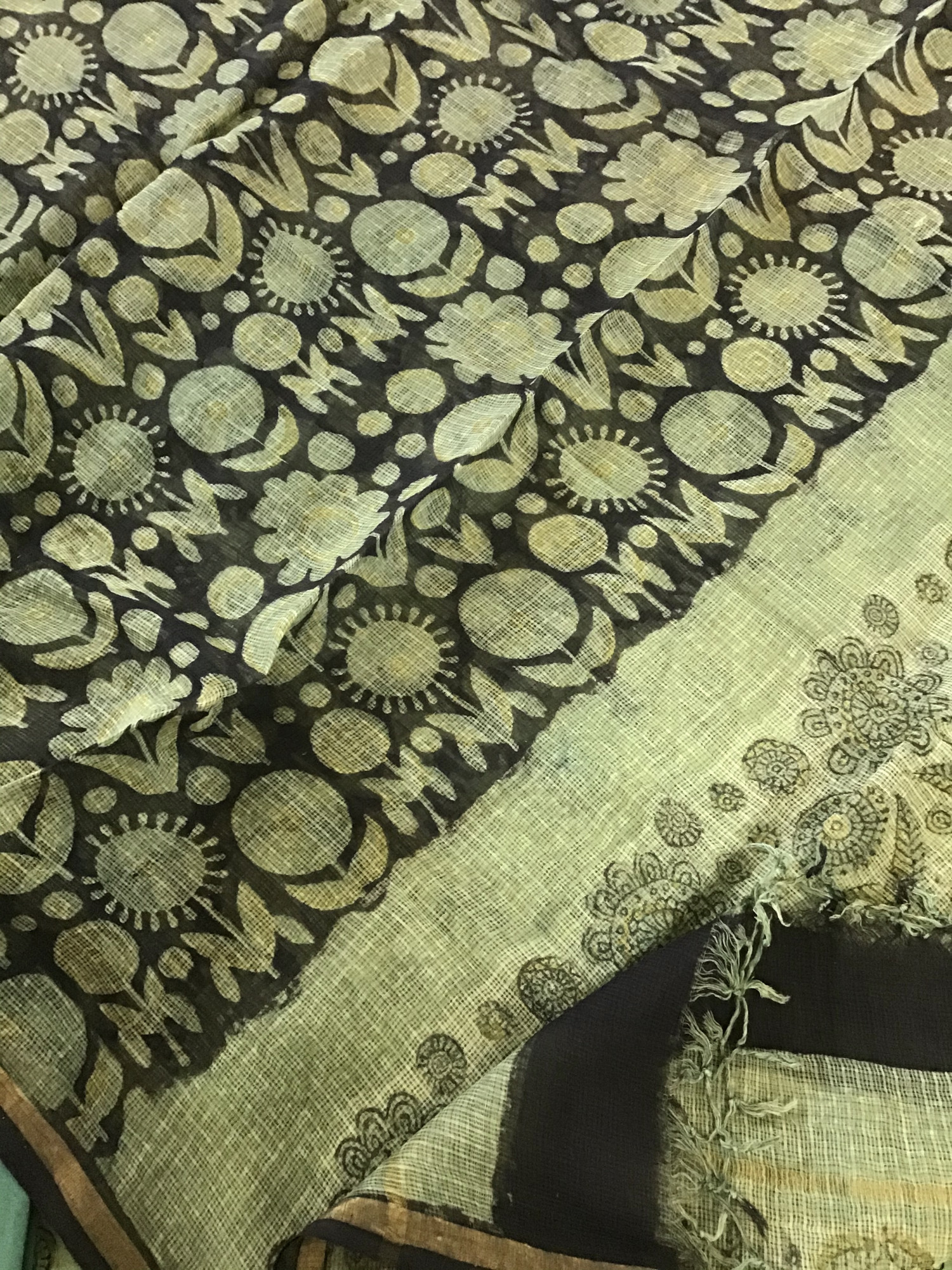 Pure Cotton Printed Suit - Green