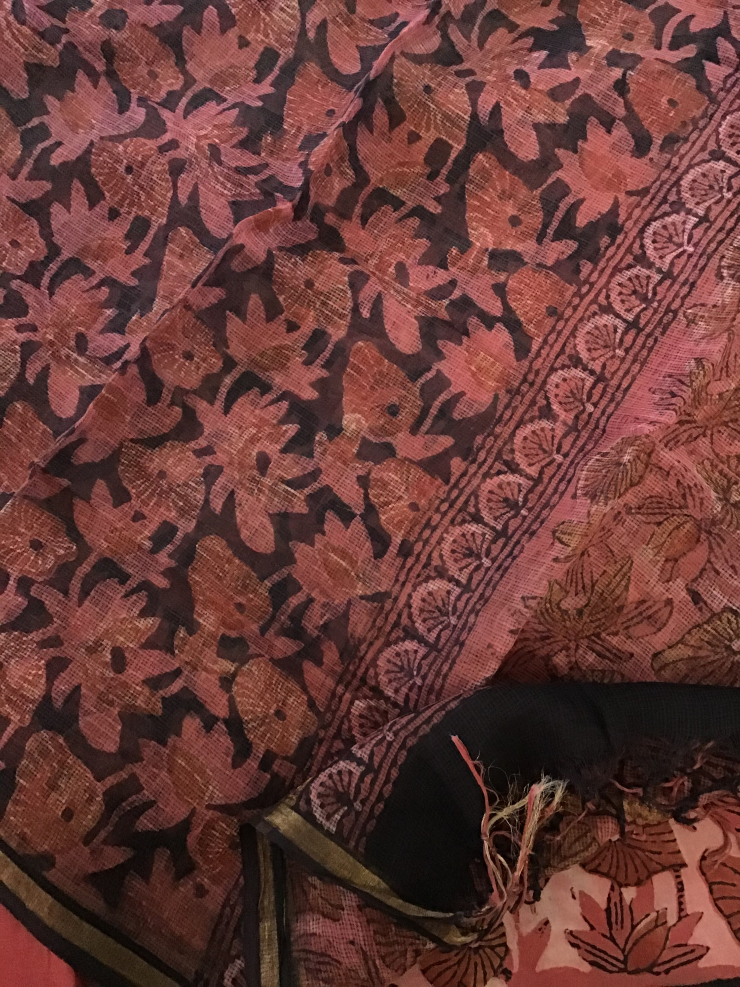 Pure Cotton Printed Suit - Red