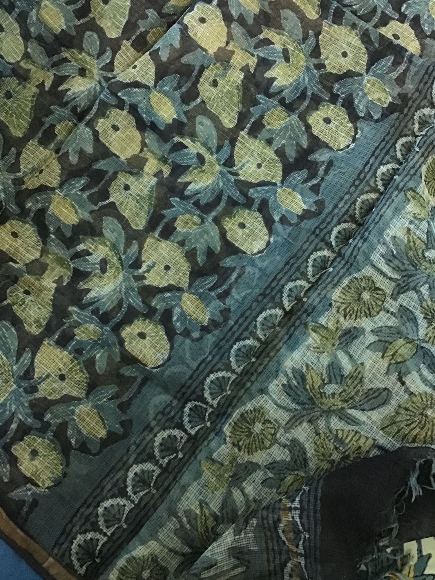 Pure Cotton Printed Suit - Blue