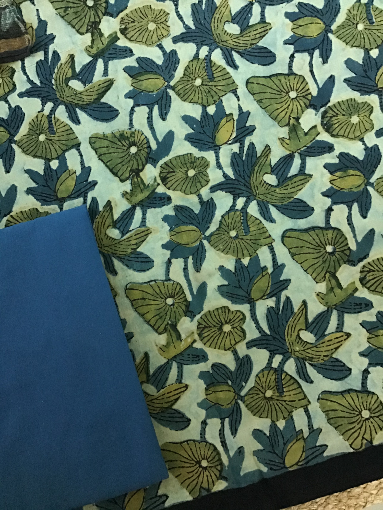 Pure Cotton Printed Suit - Blue