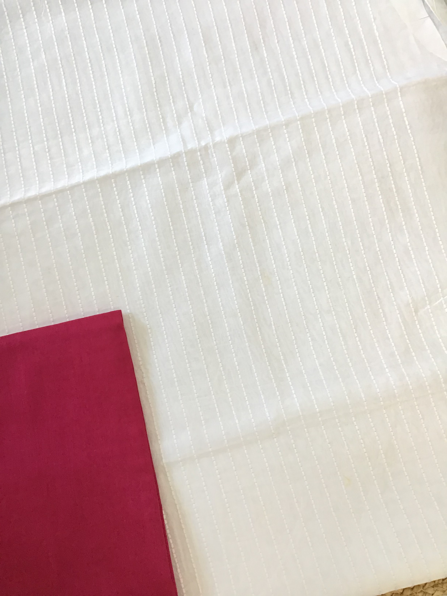 Pure Chanderi Embroidered Suit - White