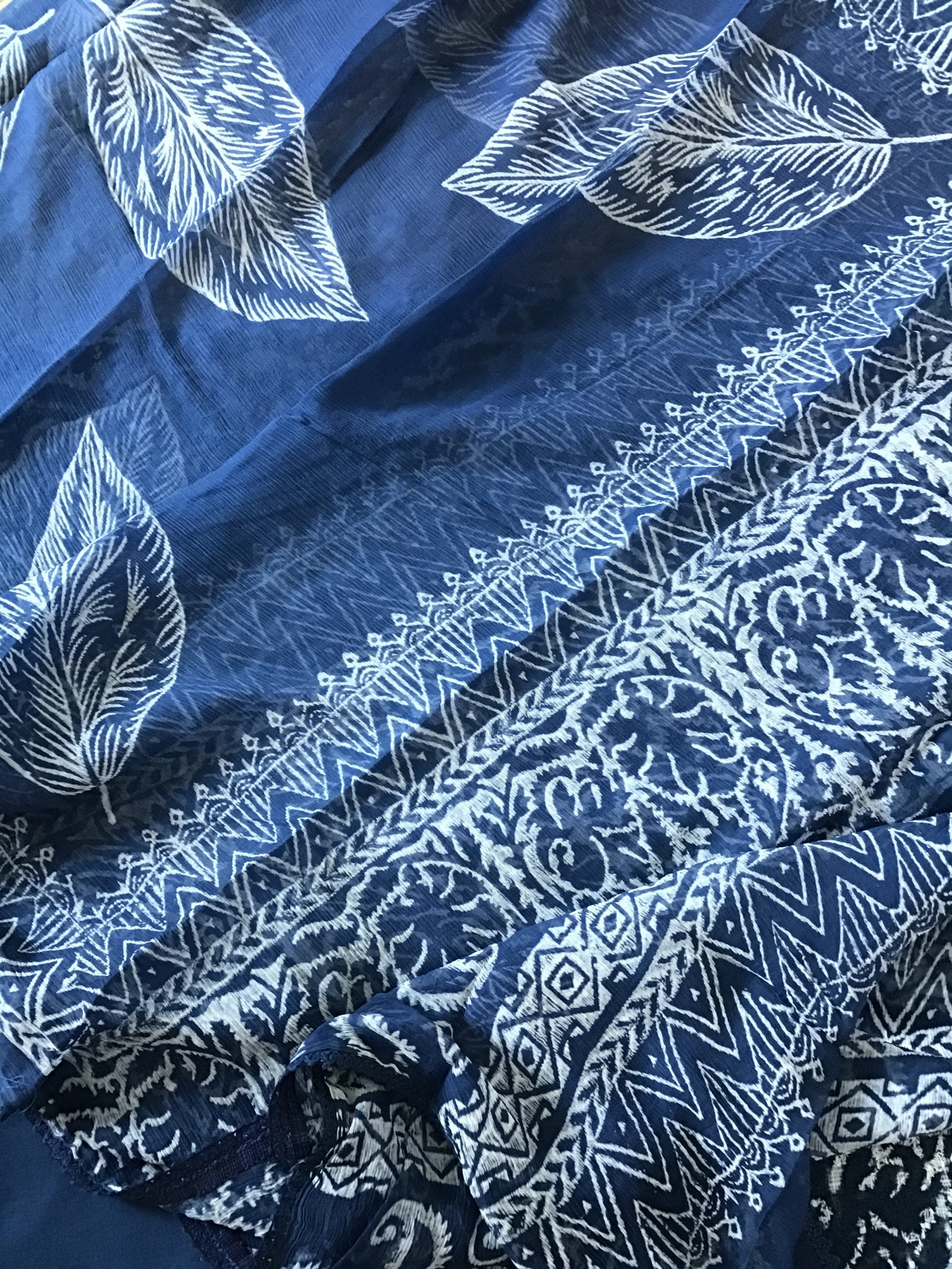 Pure Kota Cotton Printed Embroidered Suit - Blue